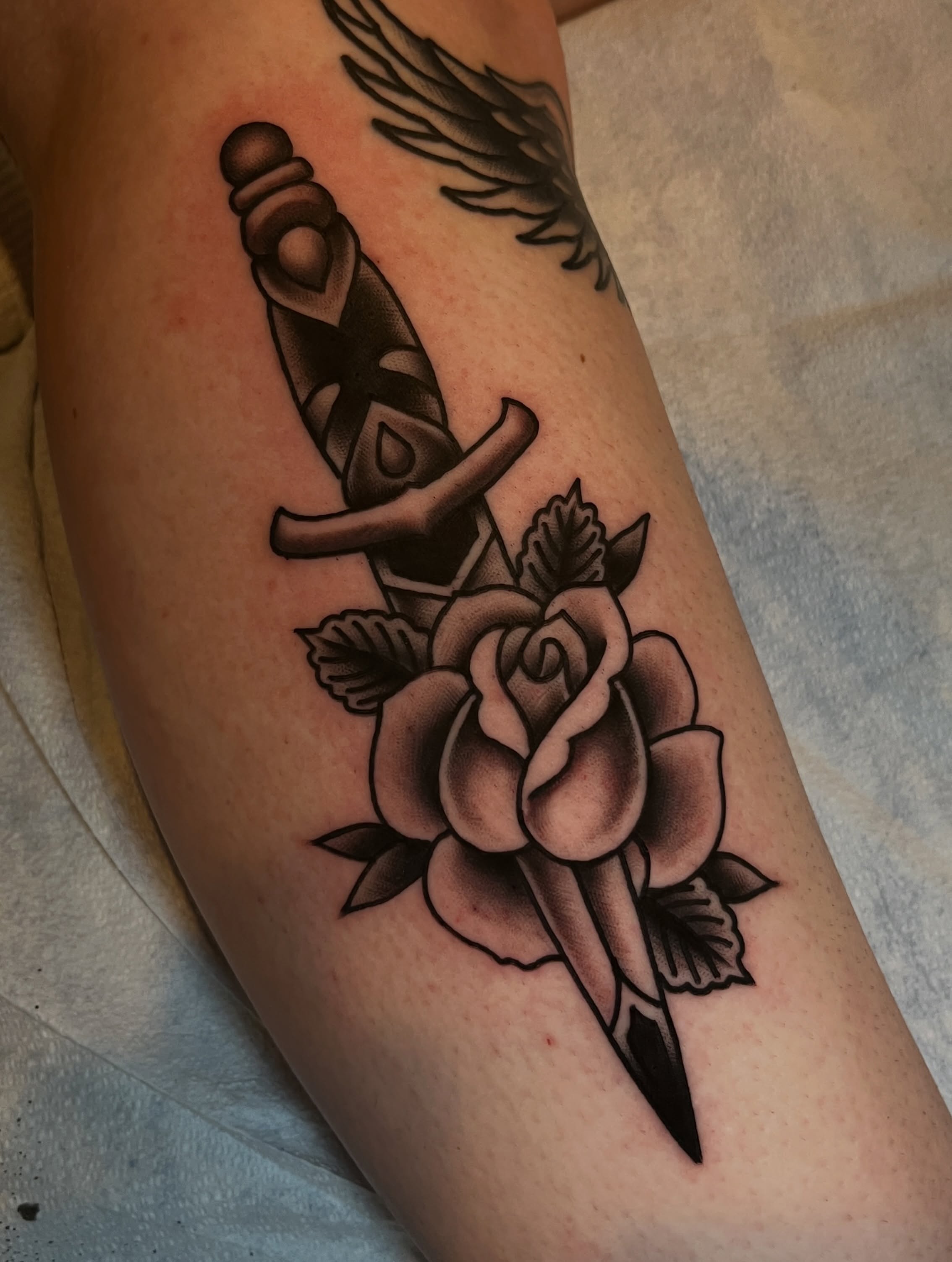 Tattoo by @anthony_tattooer — american_traditional, black_and_grey