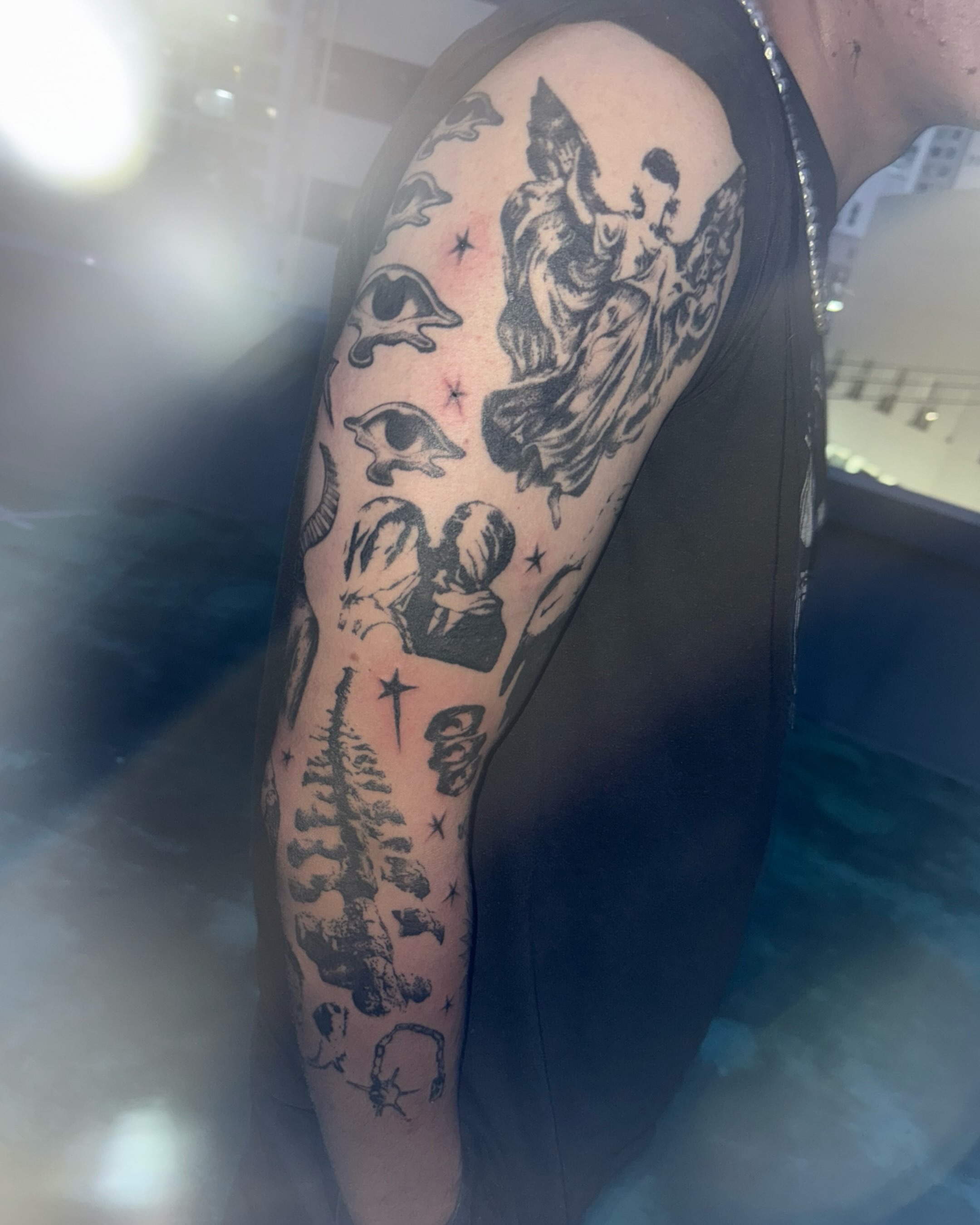 Tattoo by @mimo_tattooist__ — black_and_grey