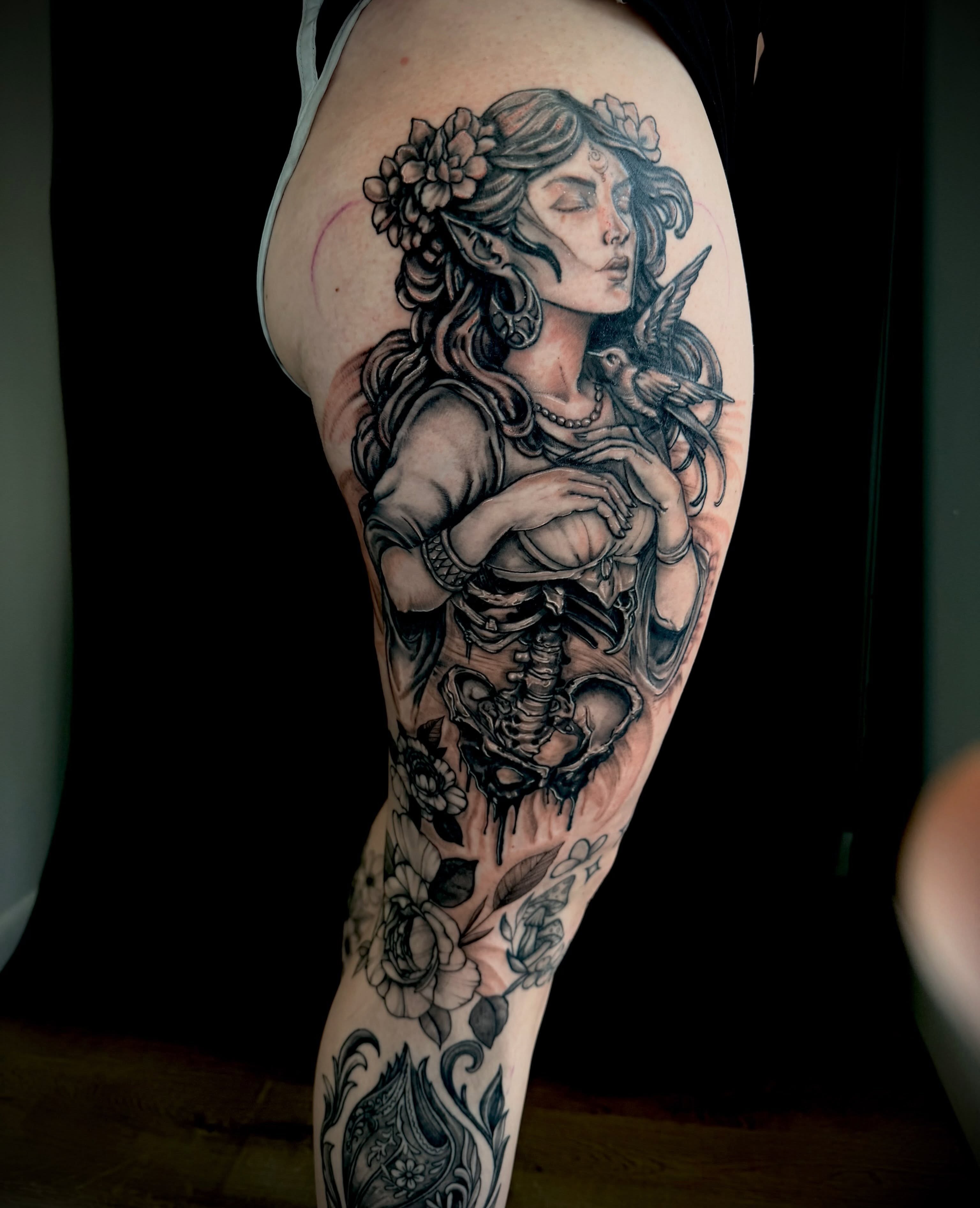 Tattoo by @dtf.tattoos — black_and_grey, realism