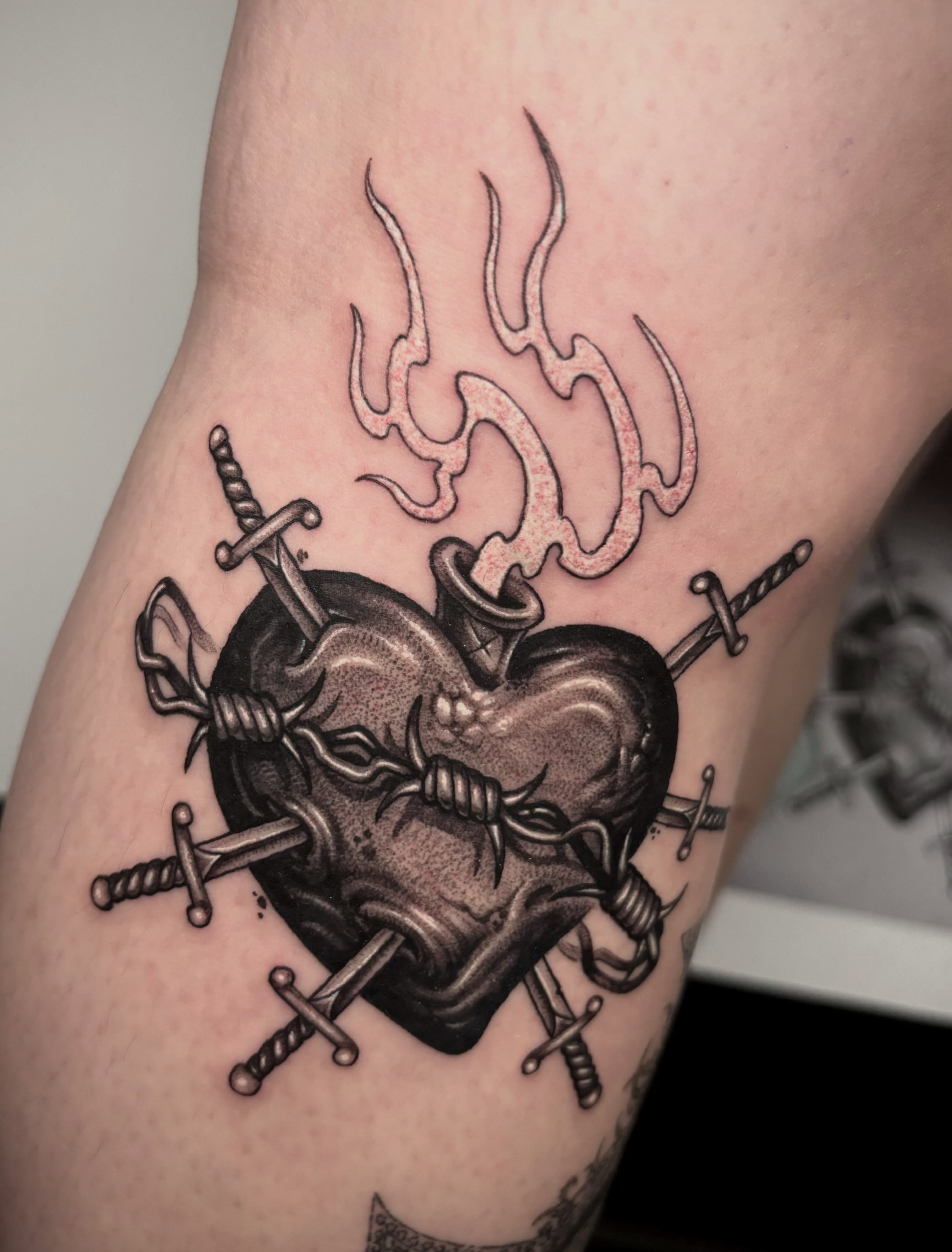 Tattoo by @blaggy__black — black_and_grey, realism
