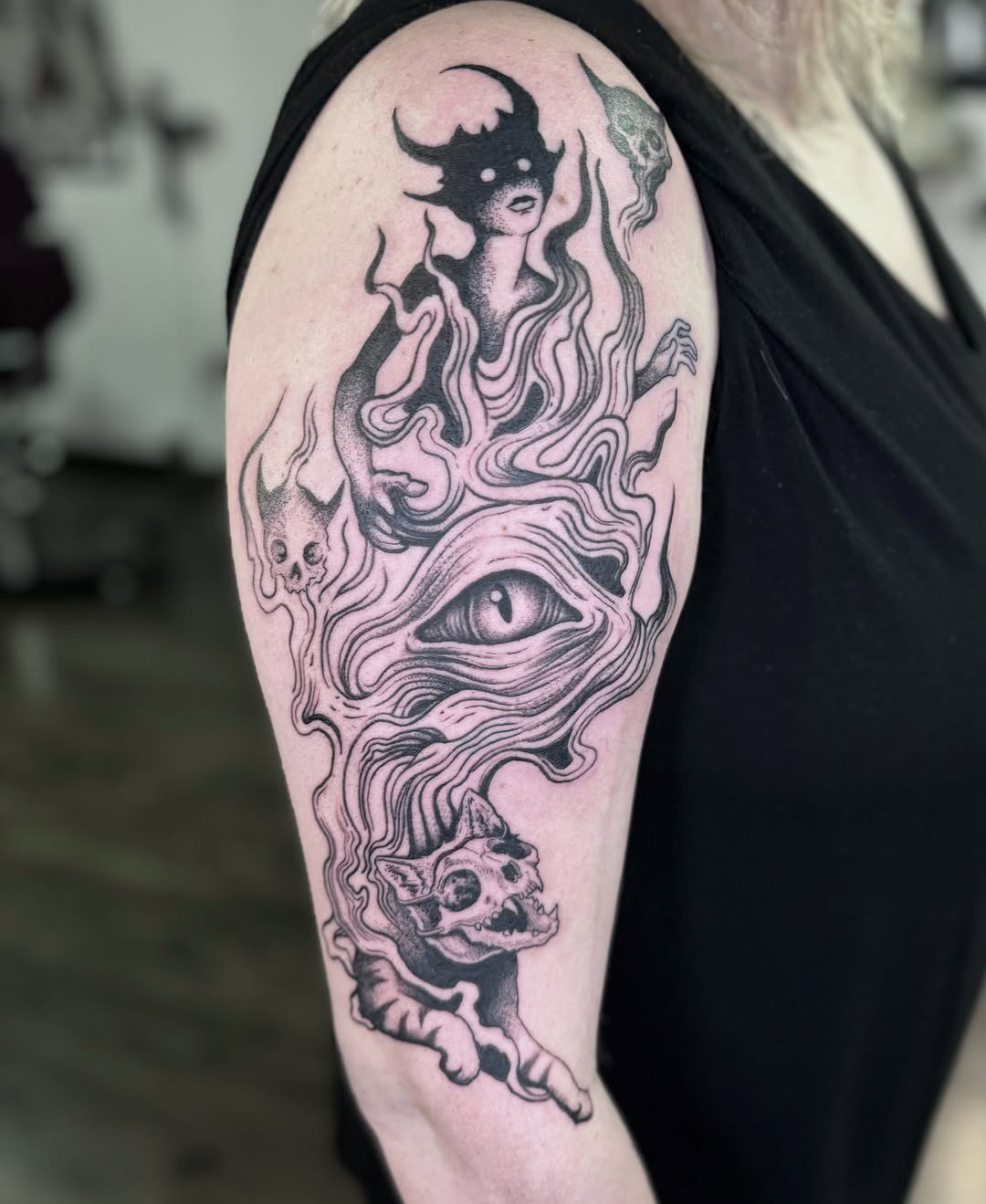 Tattoo by @sezarutattoos — surrealism
