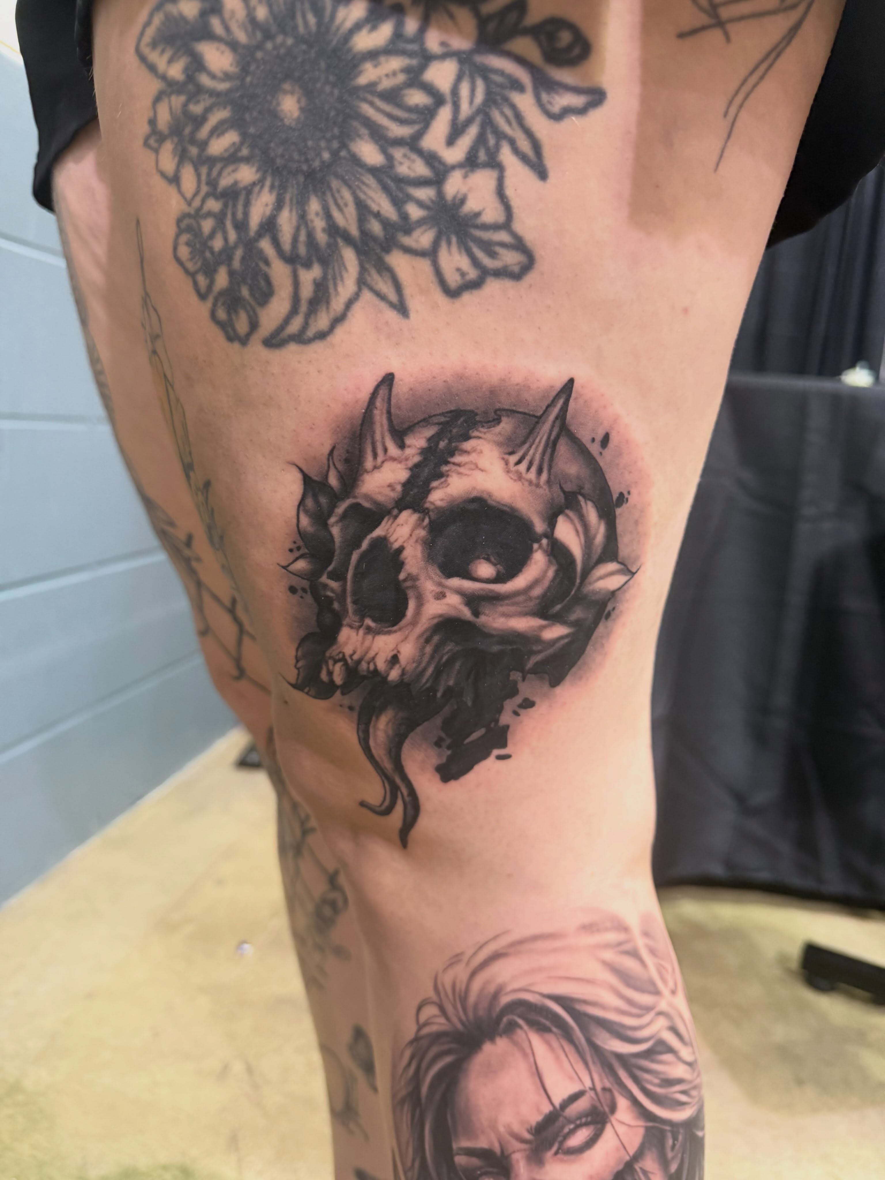 Tattoo by @joe_antonio_tattoos — black_and_grey