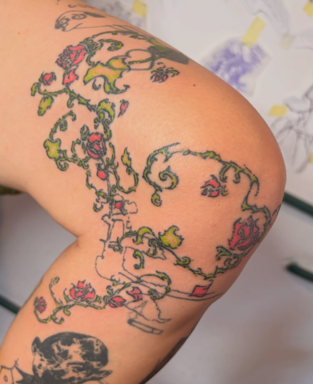 Tattoo by @swamp__slut — american_traditional, dotwork