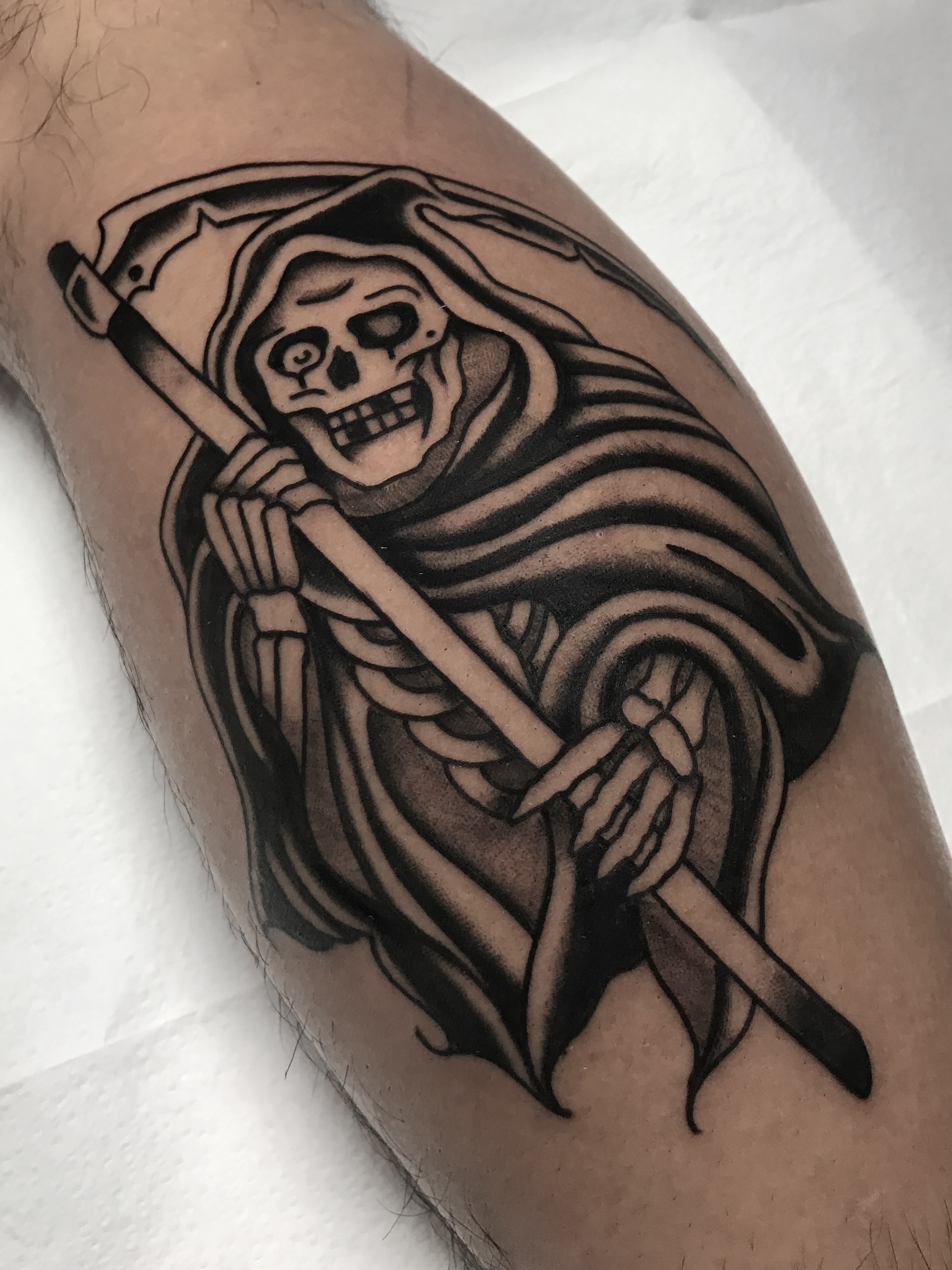 Tattoo by @angelwesttattoo — black_and_grey