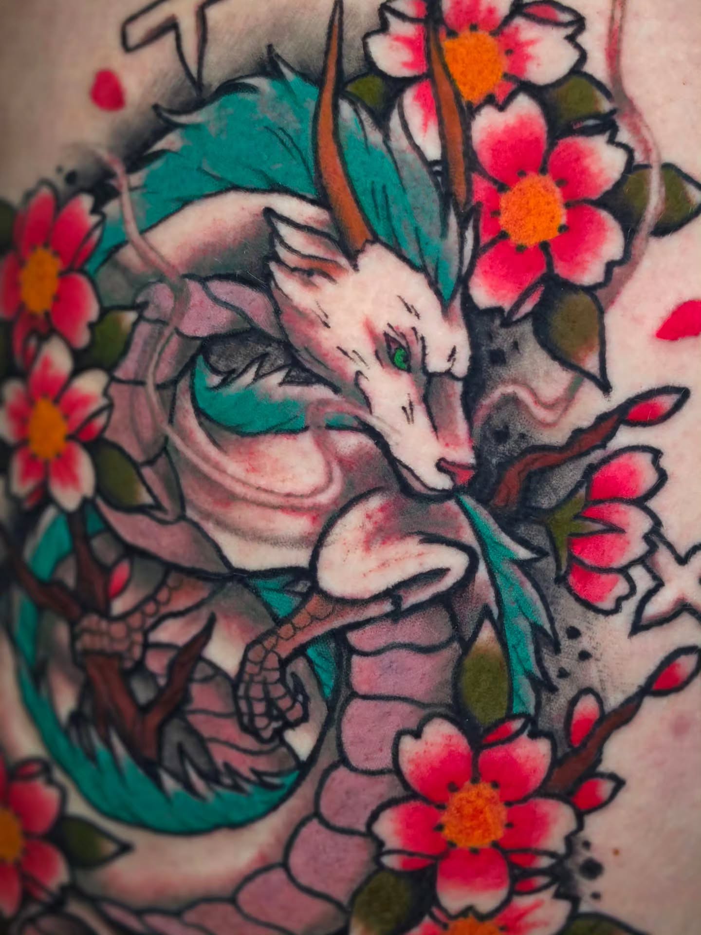 Tattoo by @sharon_skinart — american_traditional, dotwork