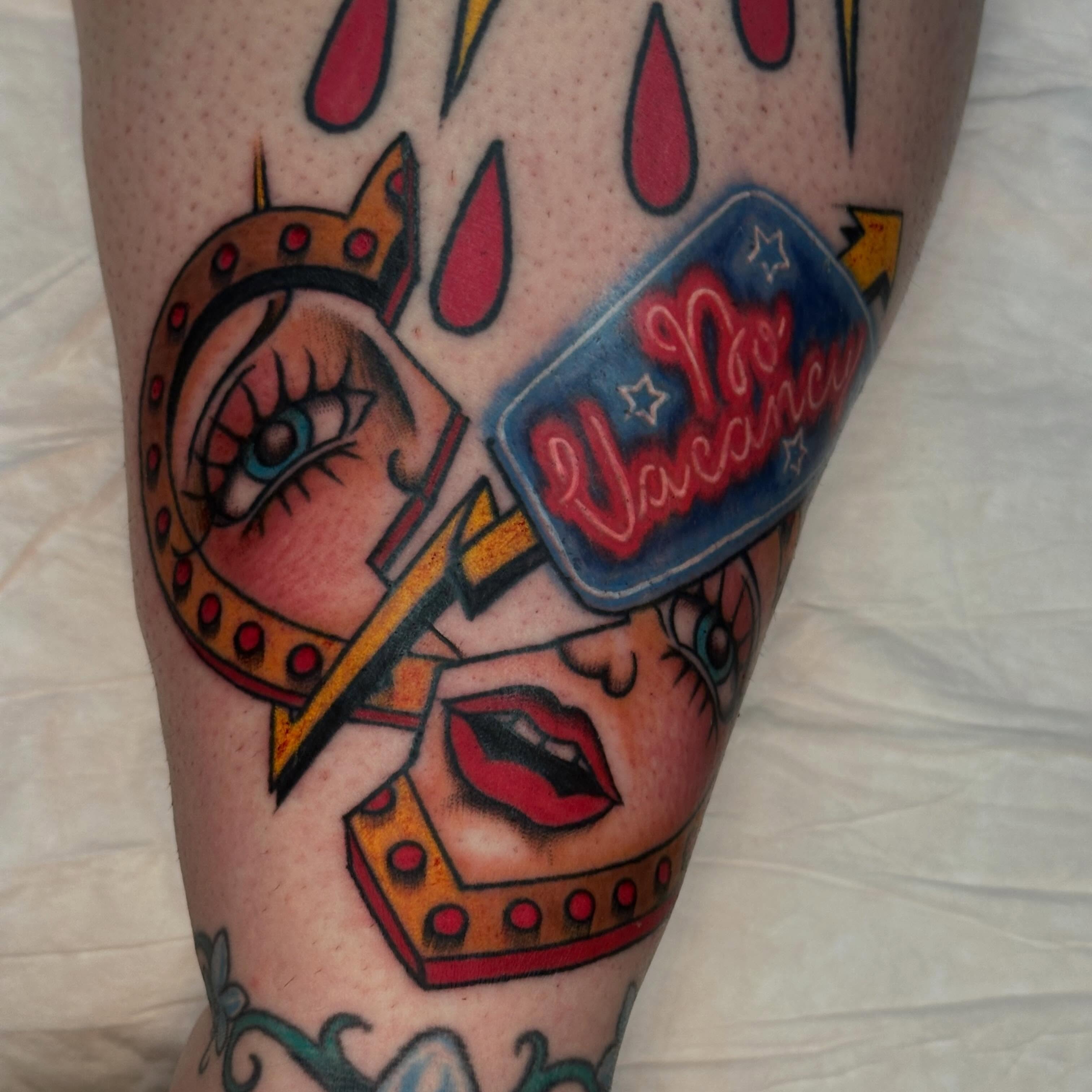 Woman's face American traditional tattoo on the forearm by Jenni Hand - Tattoo, Maryville, Tennessee