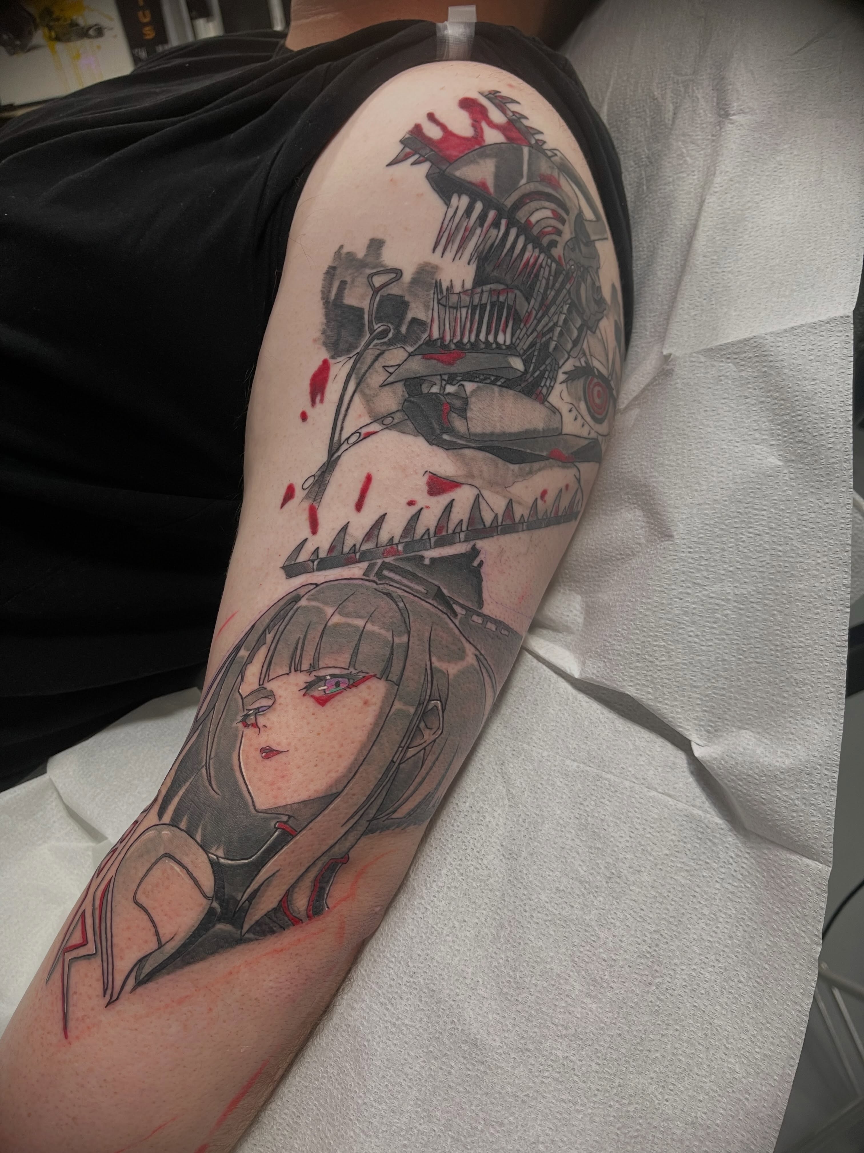 Tattoo by @jonathanharts_ — anime, realism