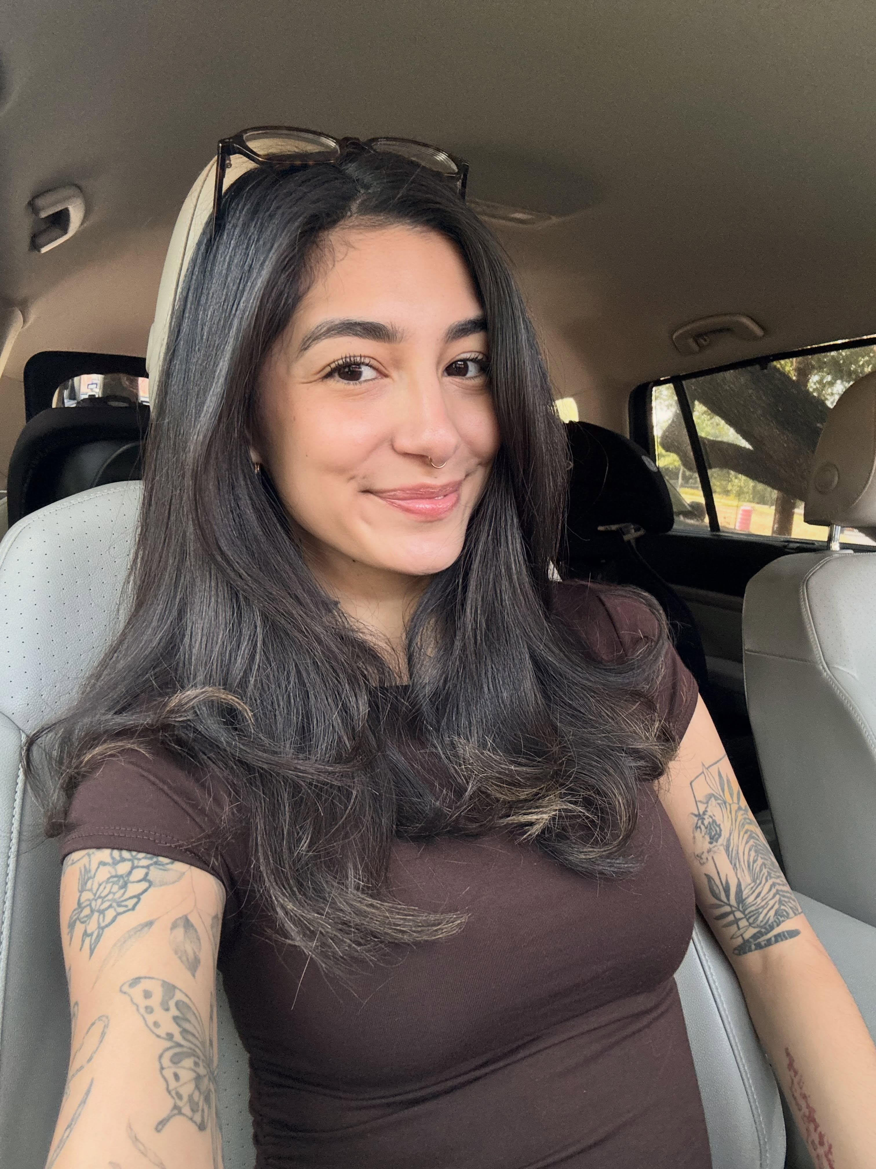 Floral black and grey tattoo on the upper arm by Karina ⋆⭒˚.⋆