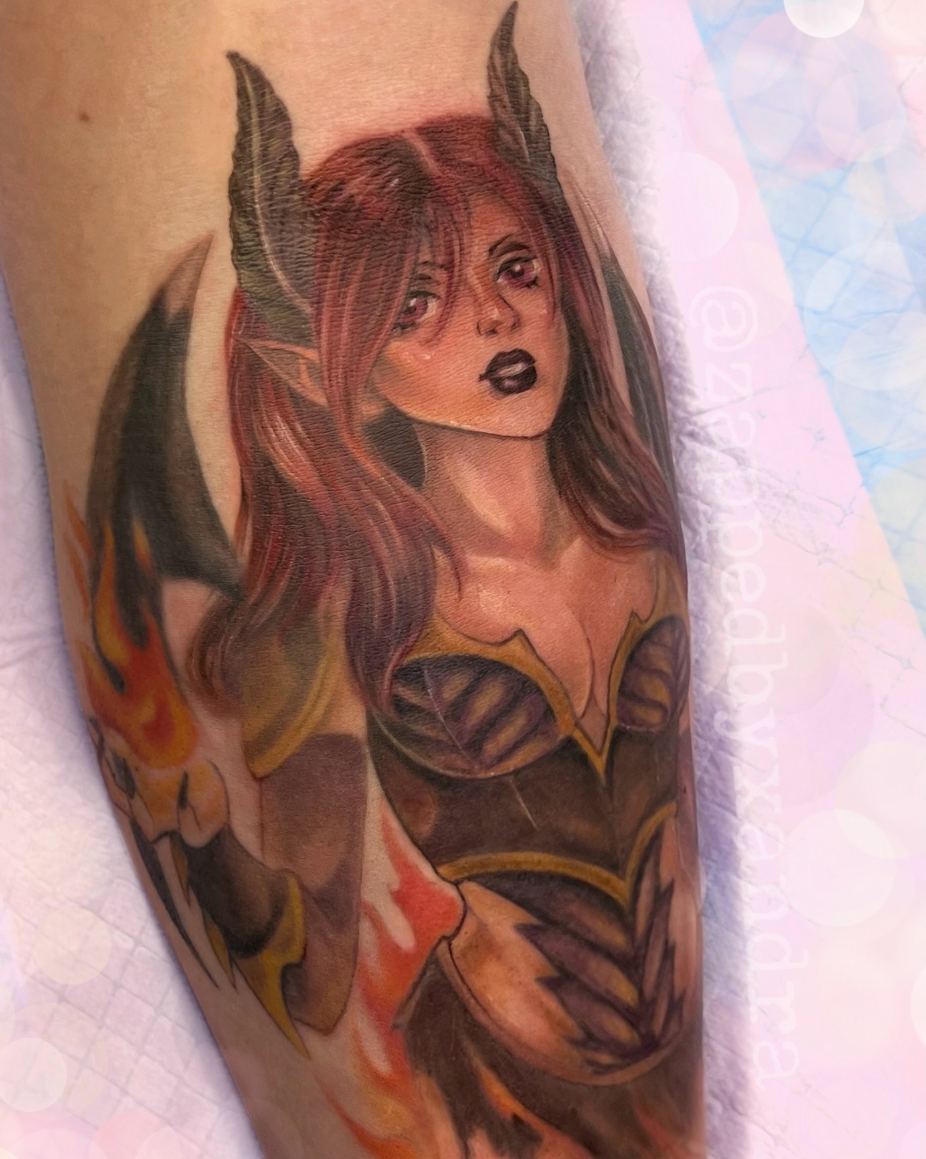 Tattoo by @zappedbyxandra โ realism, dark_realism