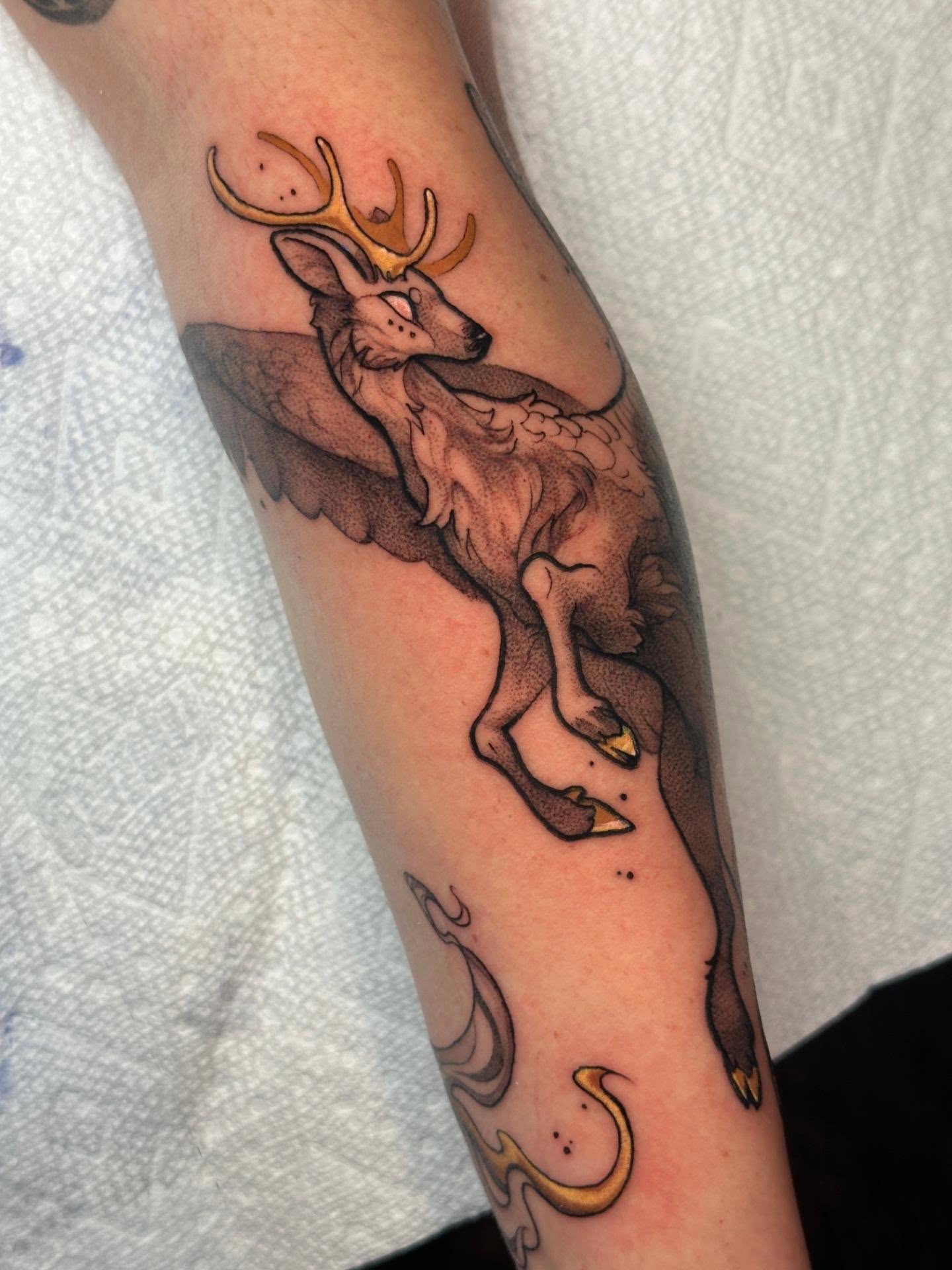 Tattoo by @sashawren_tattoos — realism, dotwork