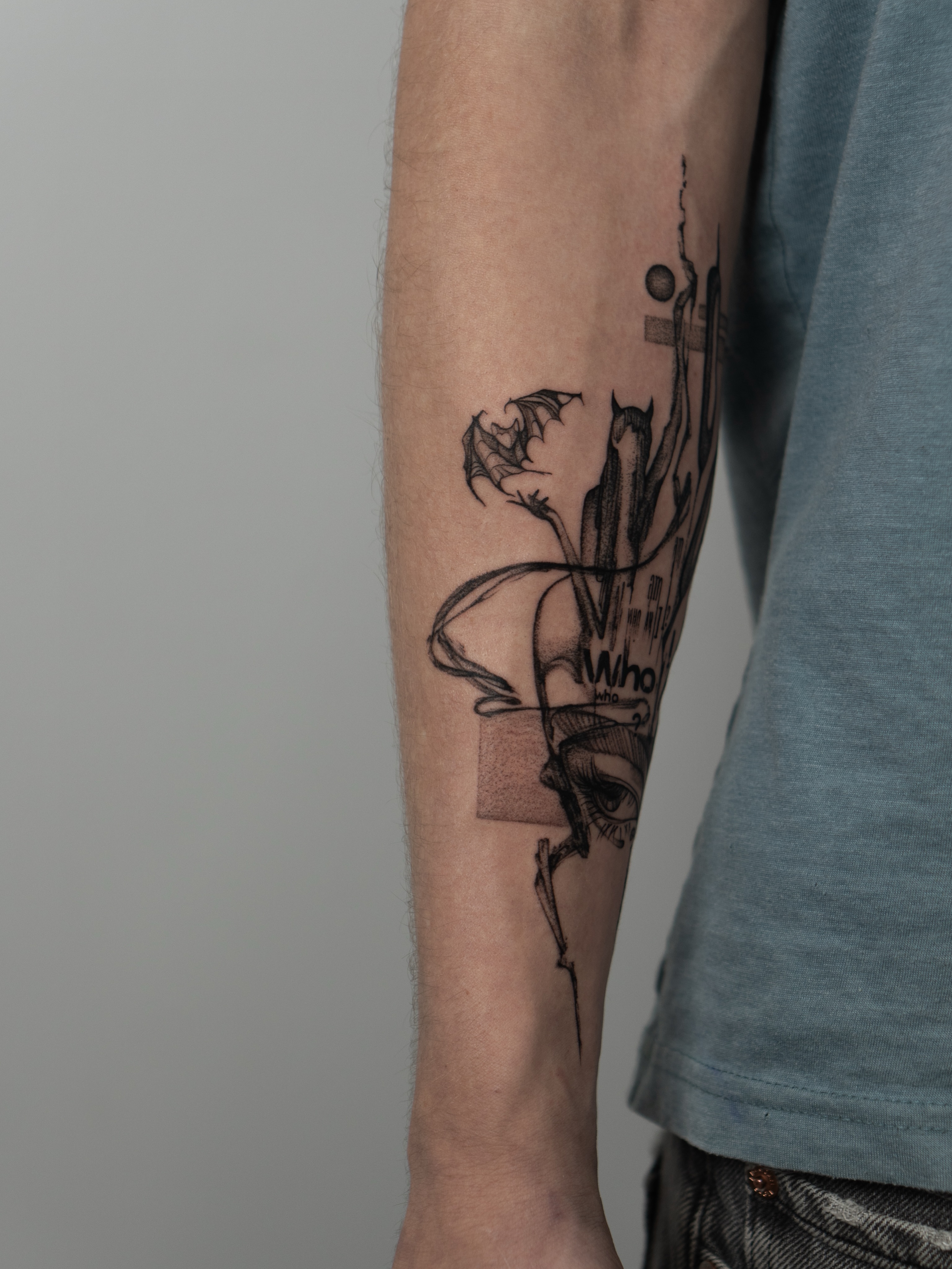 Abstract surrealism surrealism tattoo on the forearm by ᴛᴀᴛᴛᴏᴏ ᴀʀᴛɪꜱᴛ 📍Portland, OR
