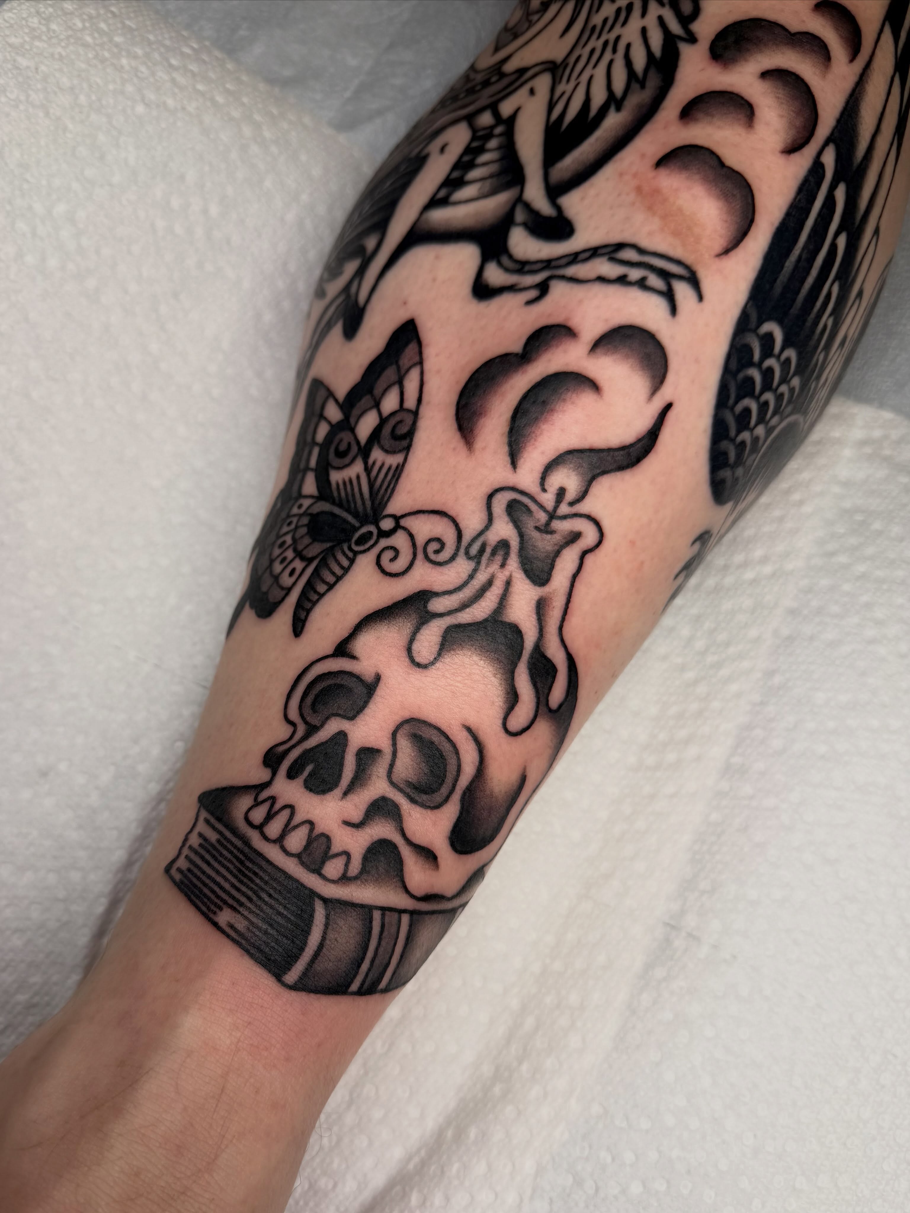 Tattoo by @toniaraye_tattoo — american_traditional, black_and_grey