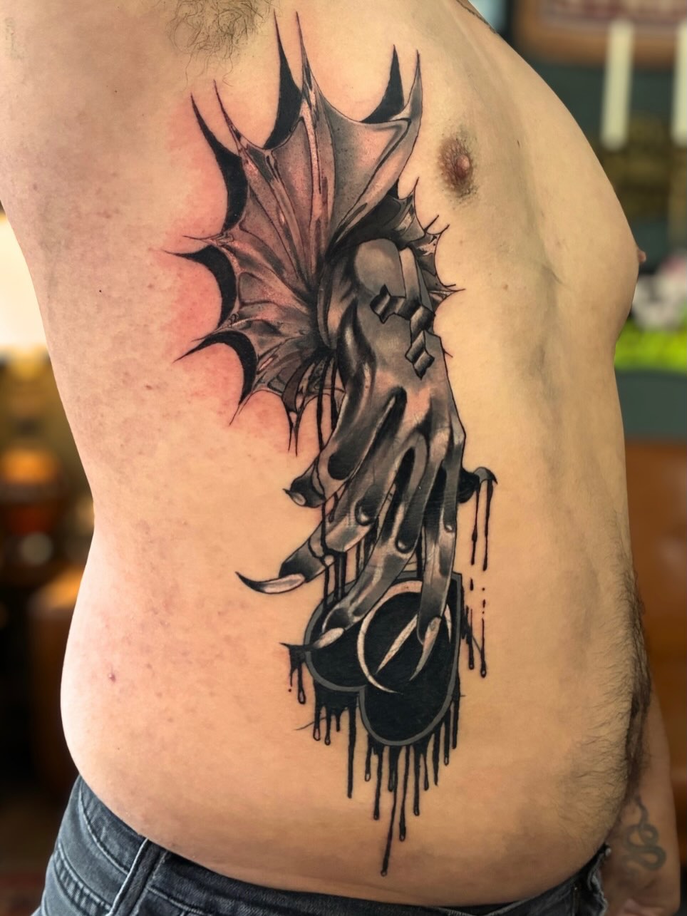 Tattoo by @sheilarosita.tats โ dark_realism, black_and_grey