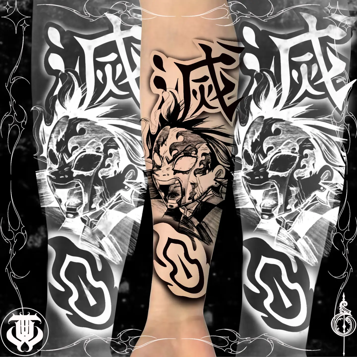 Tattoo by @indigoicarus999 — anime