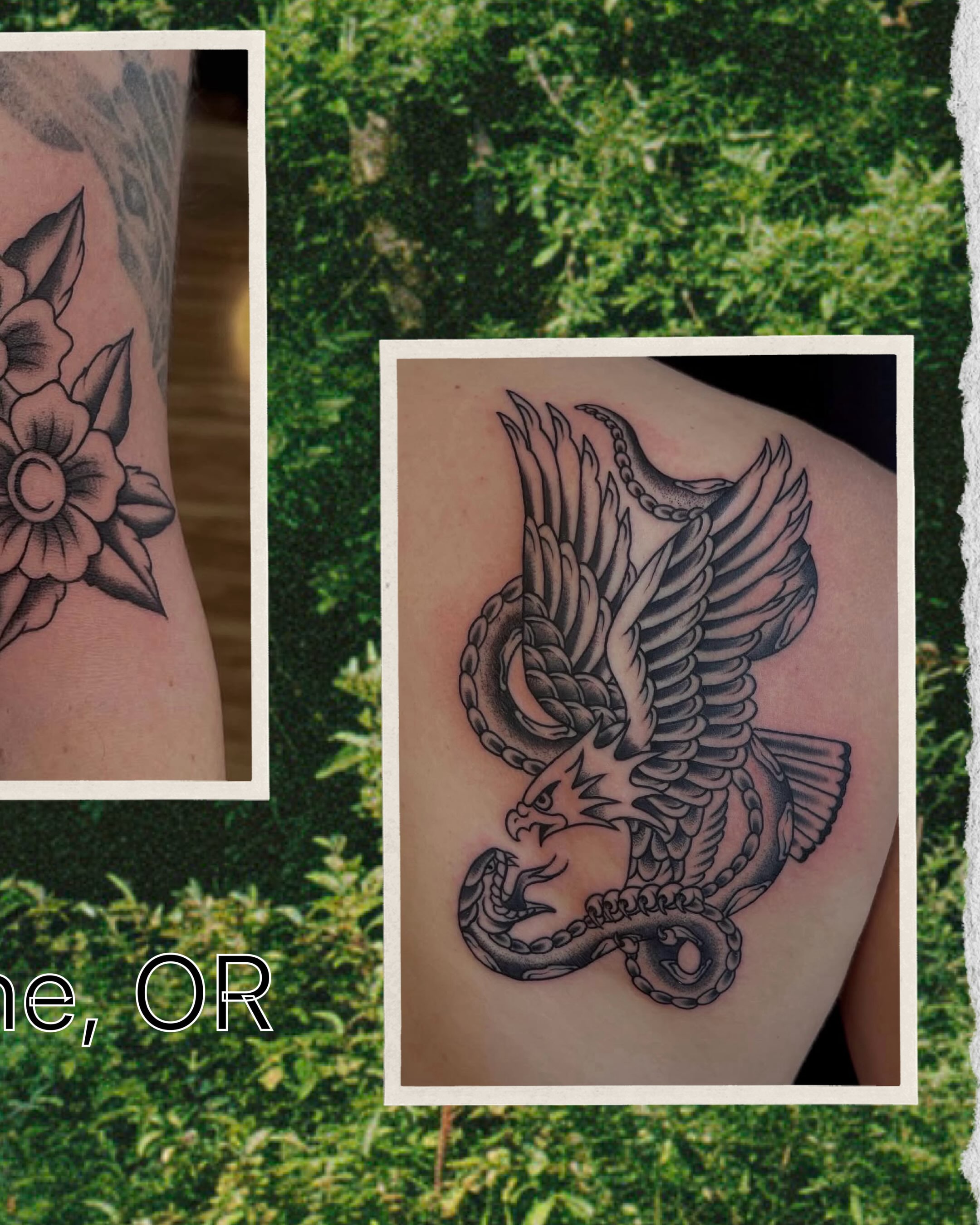 Tattoo by @pembrlily — black_and_grey
