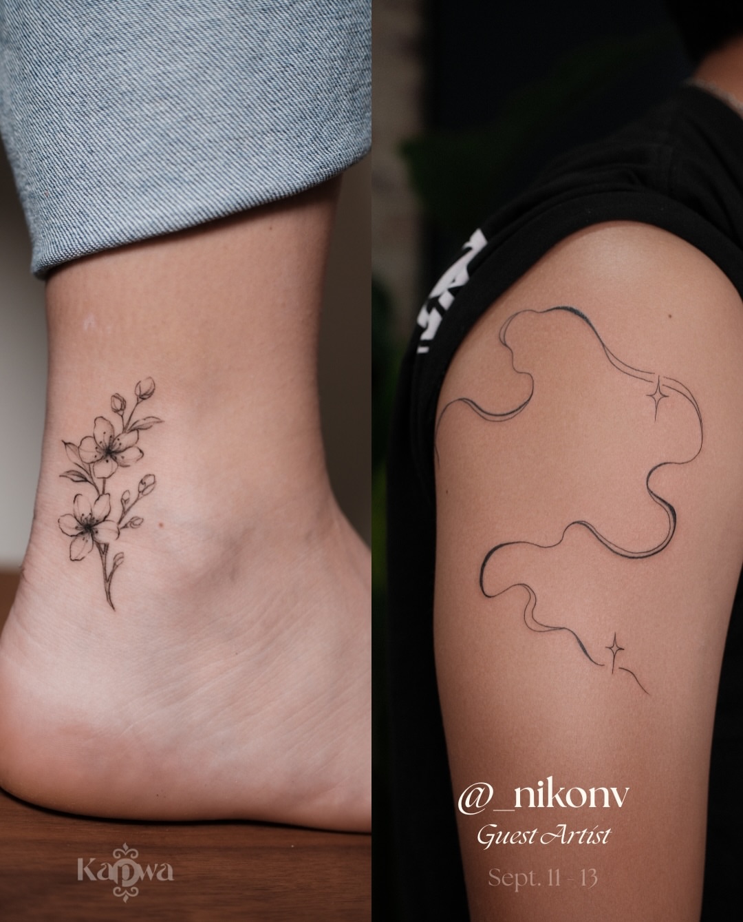 Tattoo by @_nikonv — fine_line, black_and_grey
