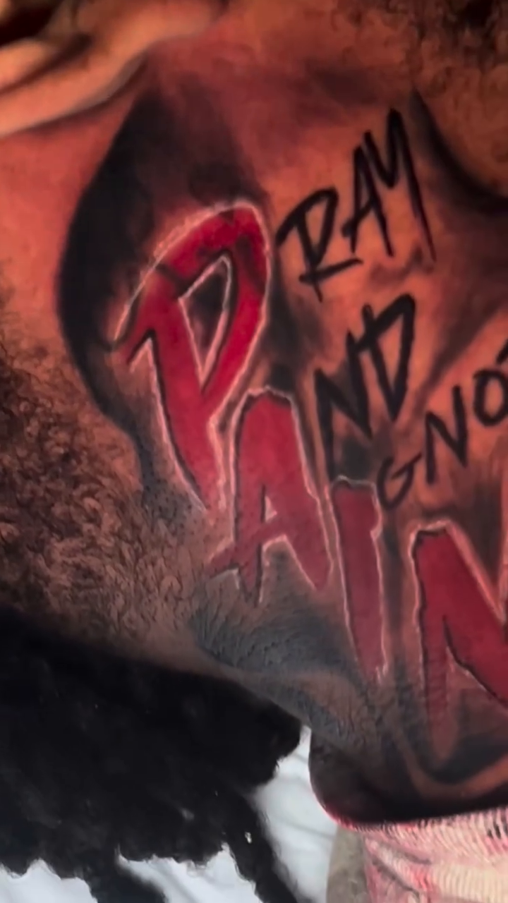 Tattoo by @_coleworld79 โ lettering_script, trash_polka