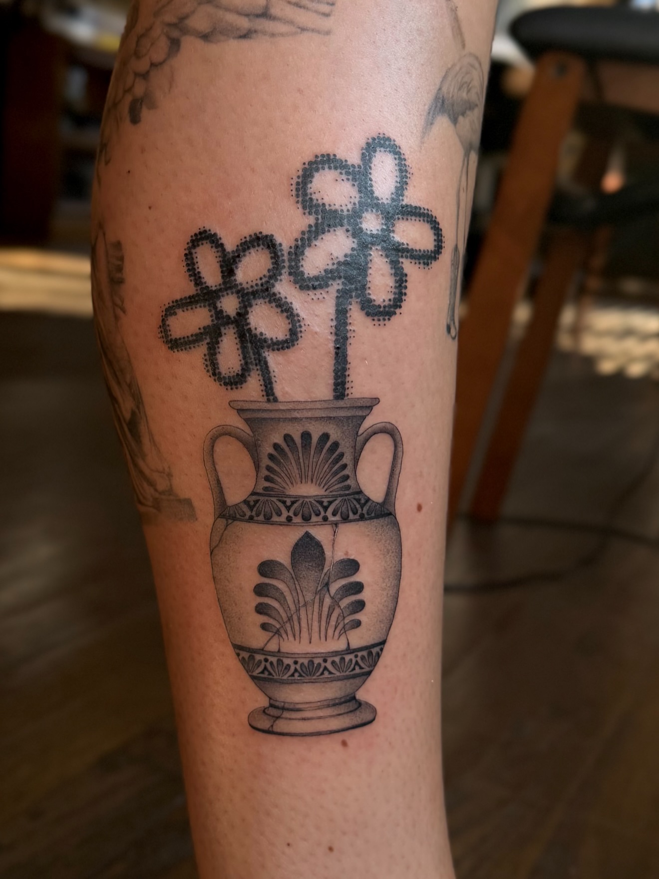 Tattoo by @lilztatz — dotwork