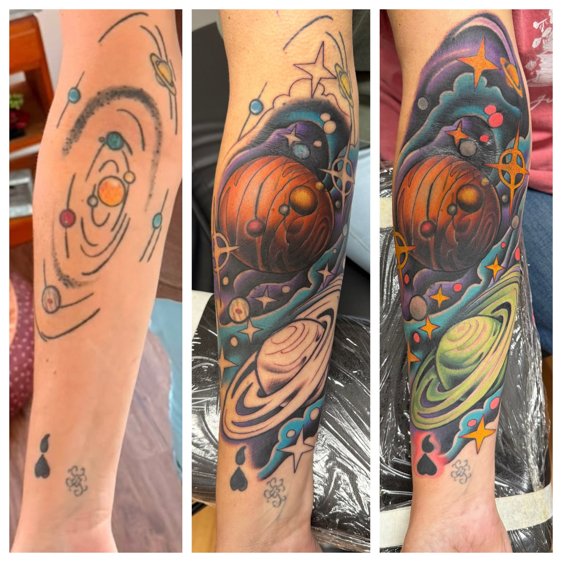 Tattoo by @pat_bennett_tattoos — dotwork, surrealism