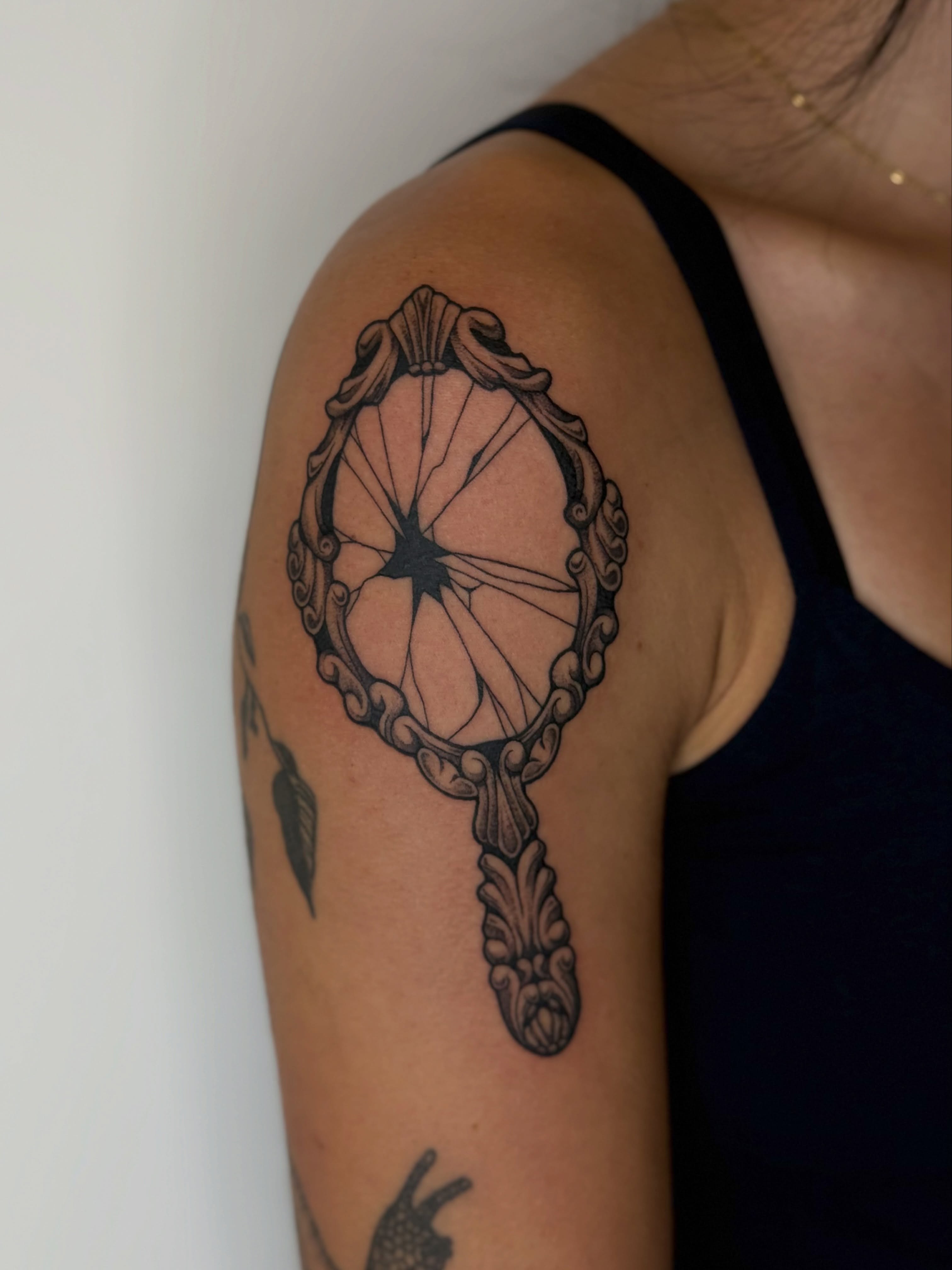 Tattoo by @girlypoptattoos — black_and_grey