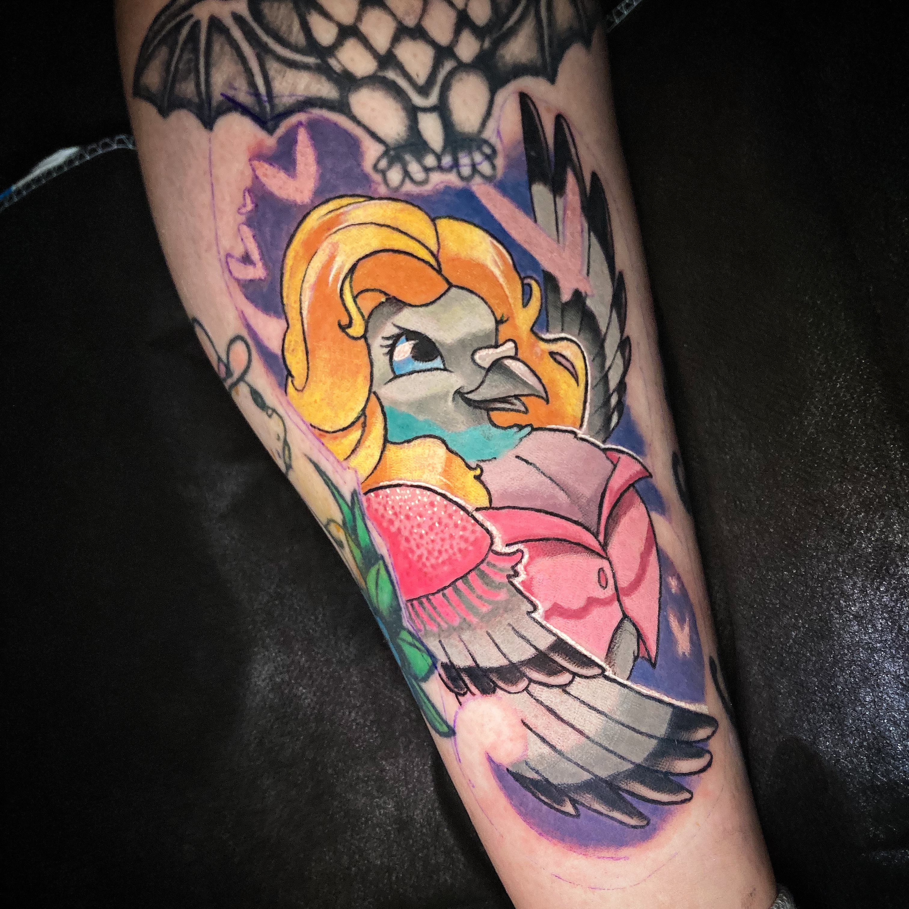 Bird American traditional tattoo on the forearm by Eathan Hale-(East TN) Newschool Tattoo Artist