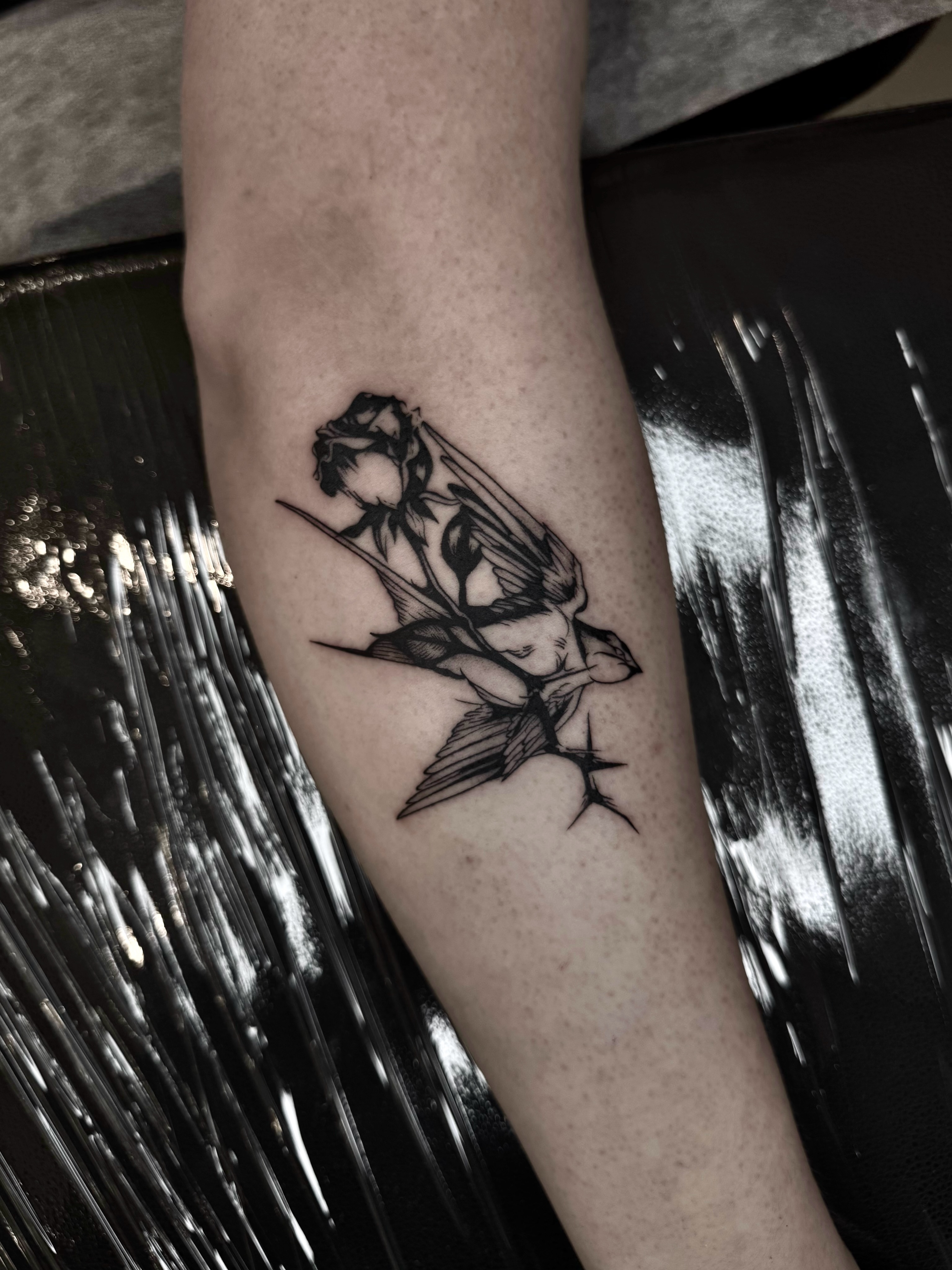 Tattoo by @vamos_tat — black_and_grey