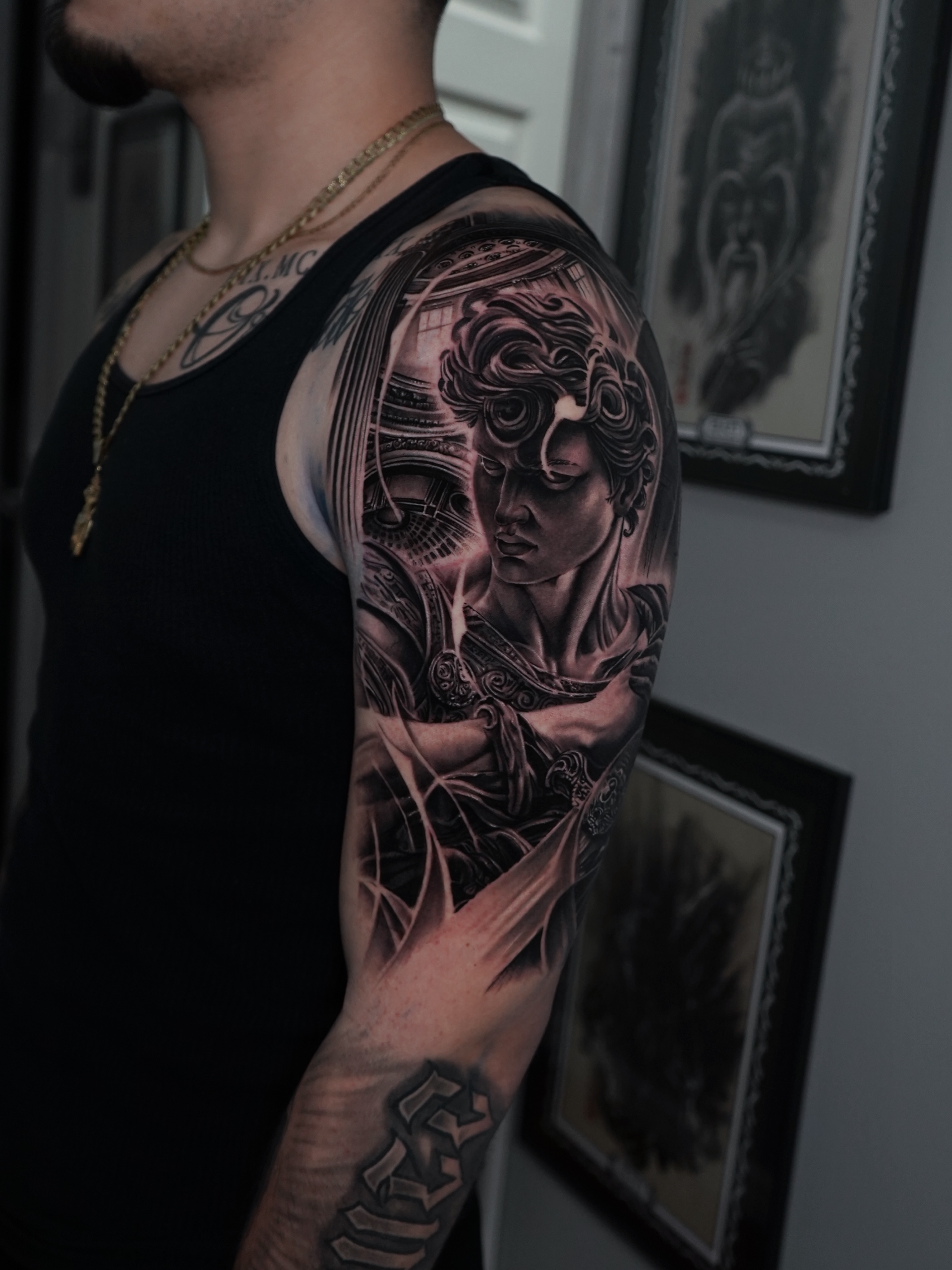 Tattoo by @fa.inkk — black_and_grey, realism