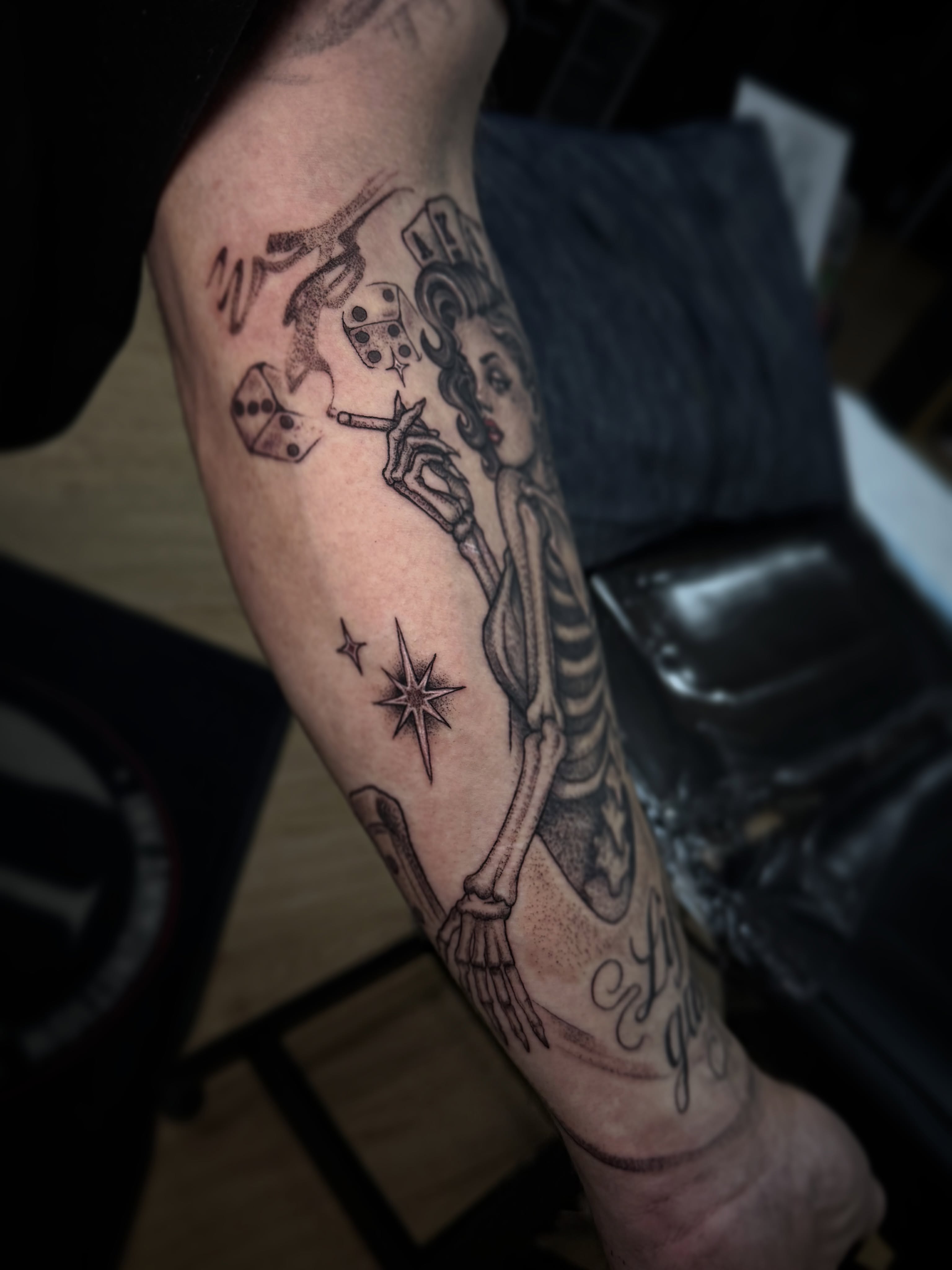 Tattoo by @sharon_skinart — black_and_grey, realism