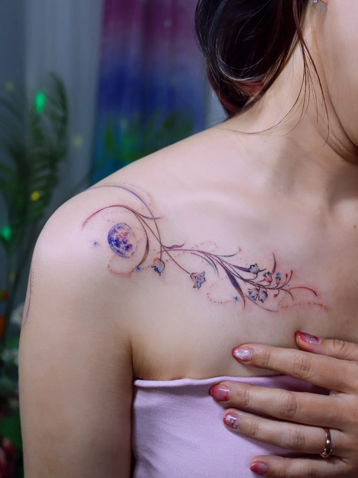 Tattoo by @tattooist_namoo — watercolor, fine_line