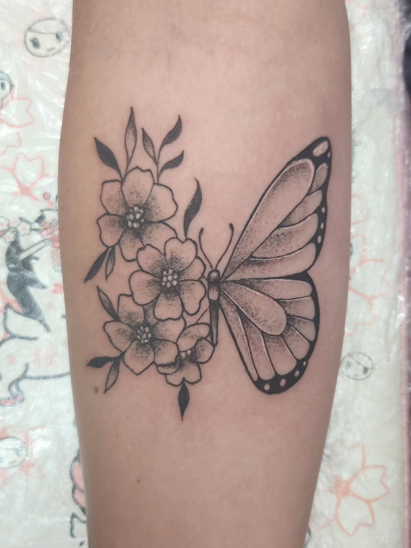 Tattoo by @sunnydtattoos — dotwork, black_and_grey