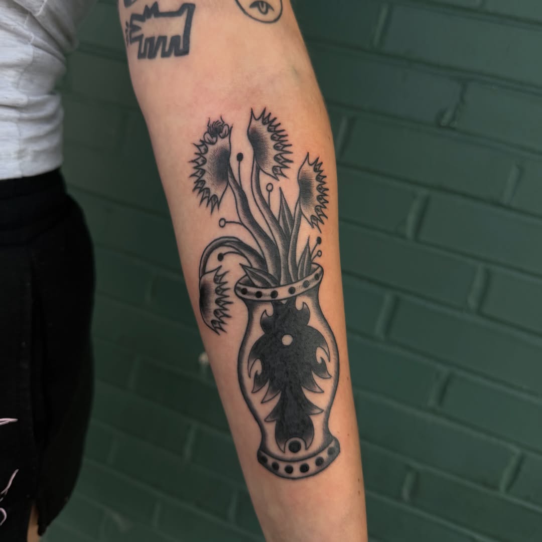 Tattoo by @sharon_skinart — black_and_grey