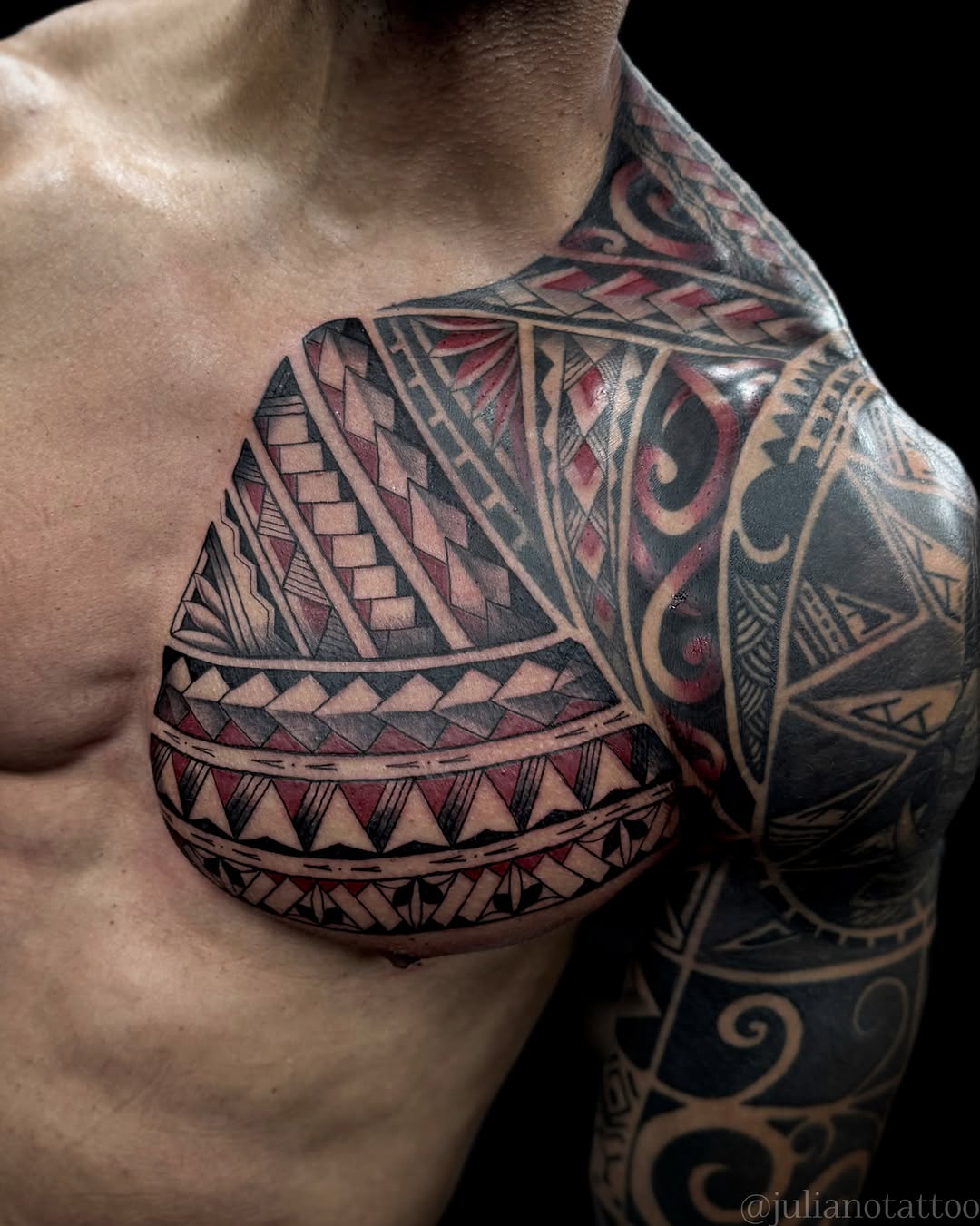 Tattoo by @julianotattoo — tribal, geometric