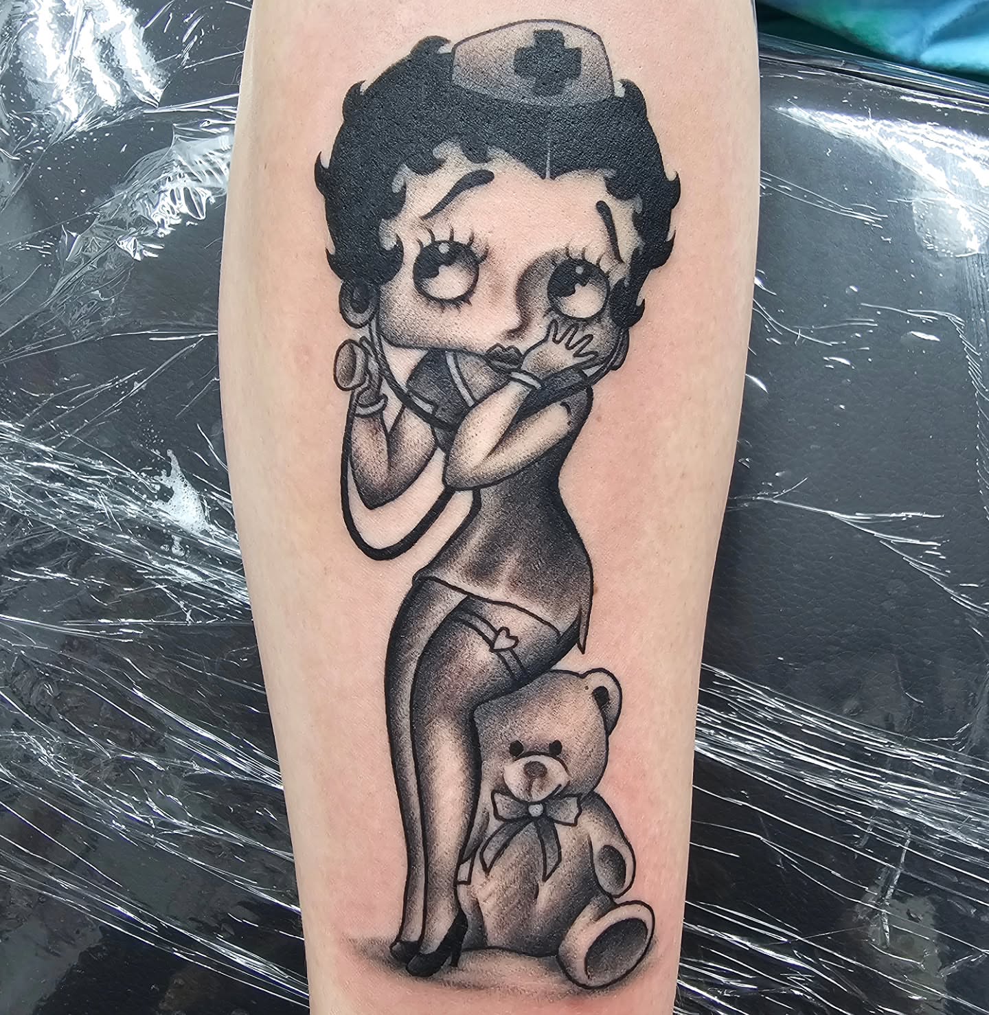Tattoo by @tattoohaven_fxbg_va โ black_and_grey, realism