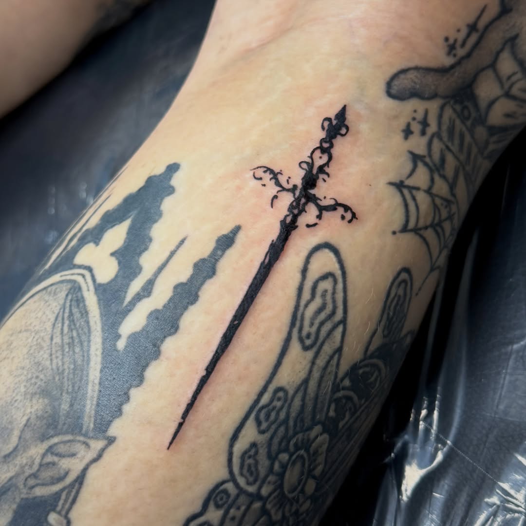 Tattoo by @chameleonart — black_and_grey