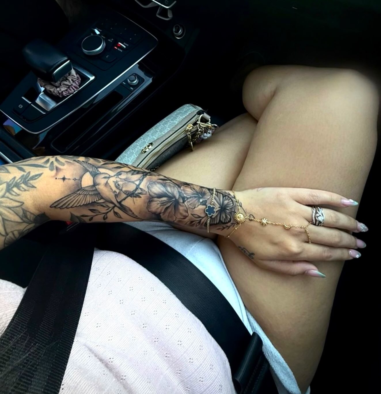 Floral and bird American traditional tattoo on the forearm by ✧ Dallas Tattoo Artist  ✧