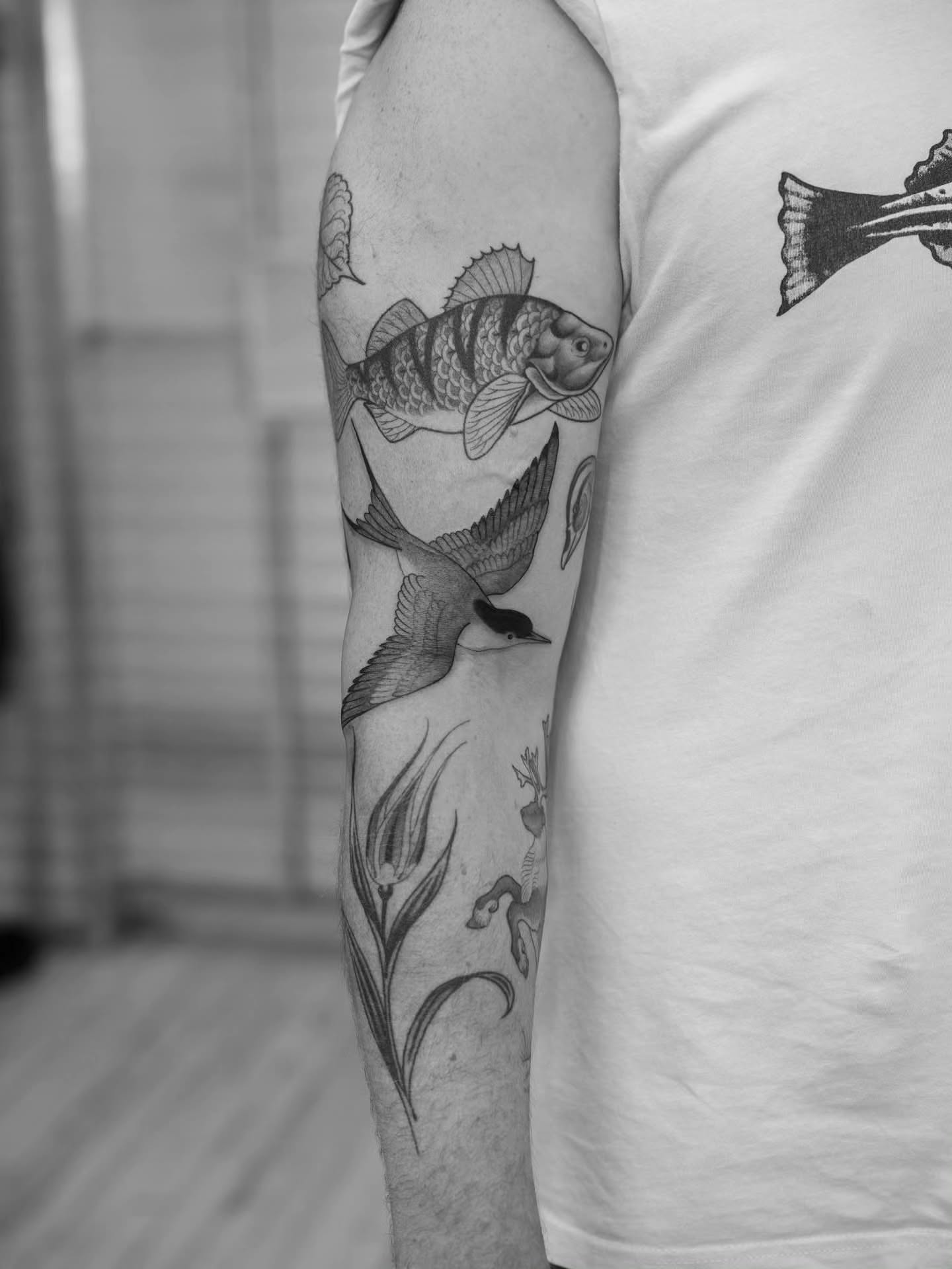 Tattoo by @bramadey — black_and_grey
