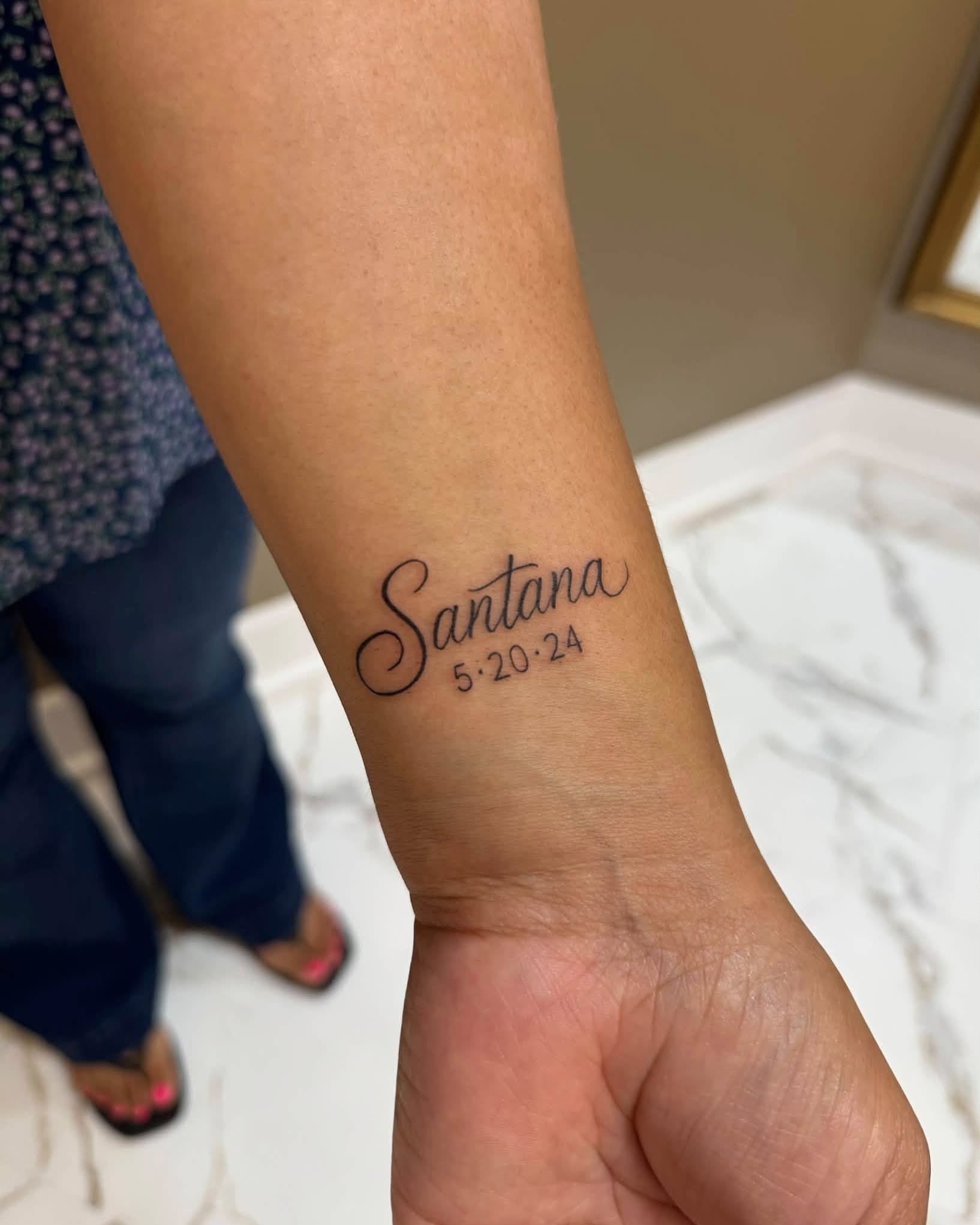 Tattoo by @justinrednourtattoo — lettering_script