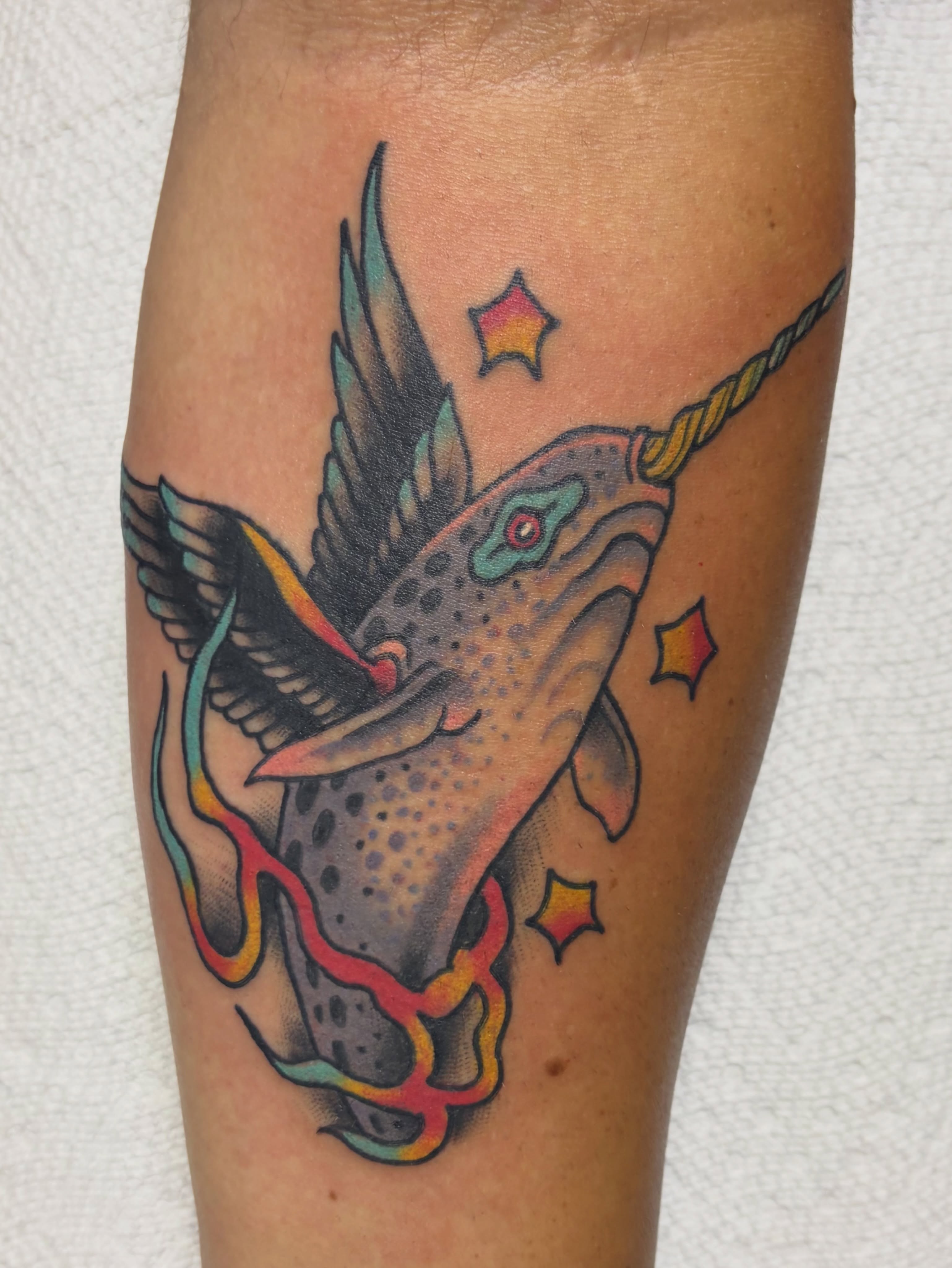 Tattoo by @garrettxjerome — american_traditional, dotwork
