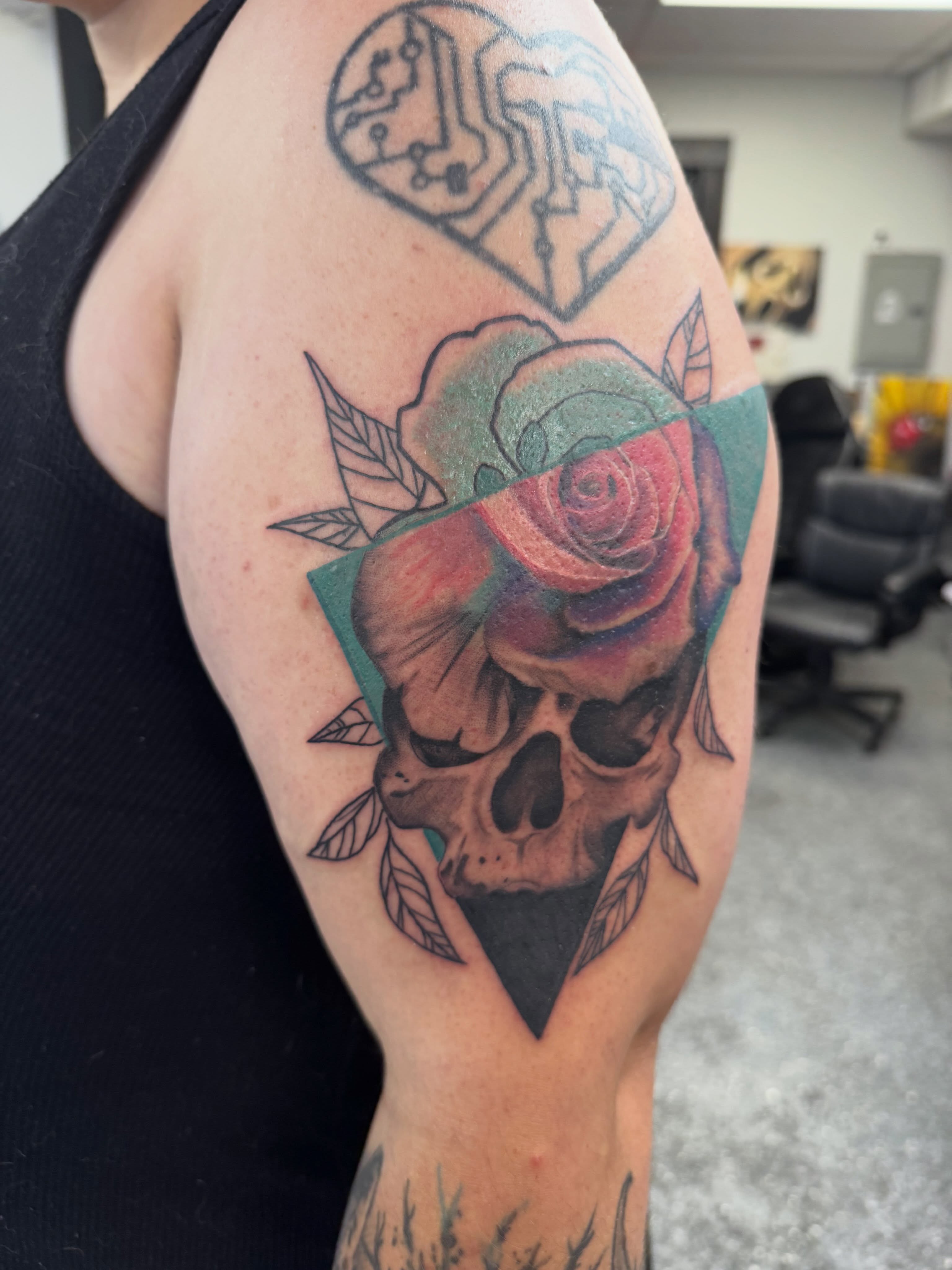 Tattoo by @pushingpigment1117 — realism, dark_realism