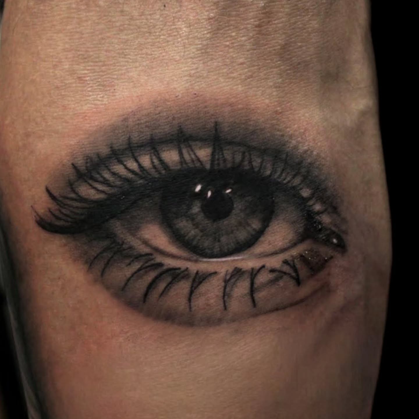 Eye realism tattoo on the forearm by Michael ORegan