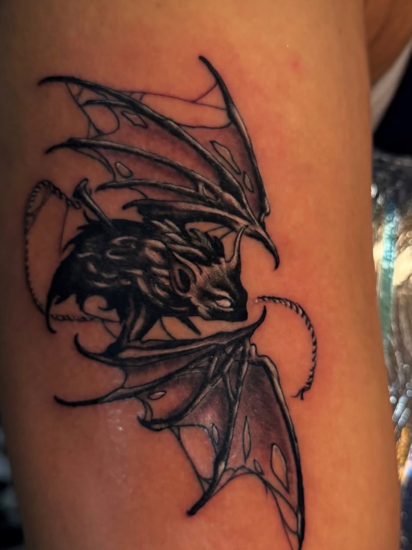 Tattoo by @valhallarosetattoo — black_and_grey