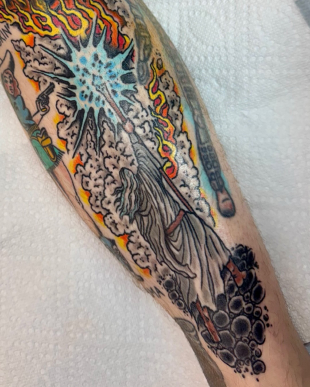 Tattoo by @davidmaynard3a — american_traditional, dotwork