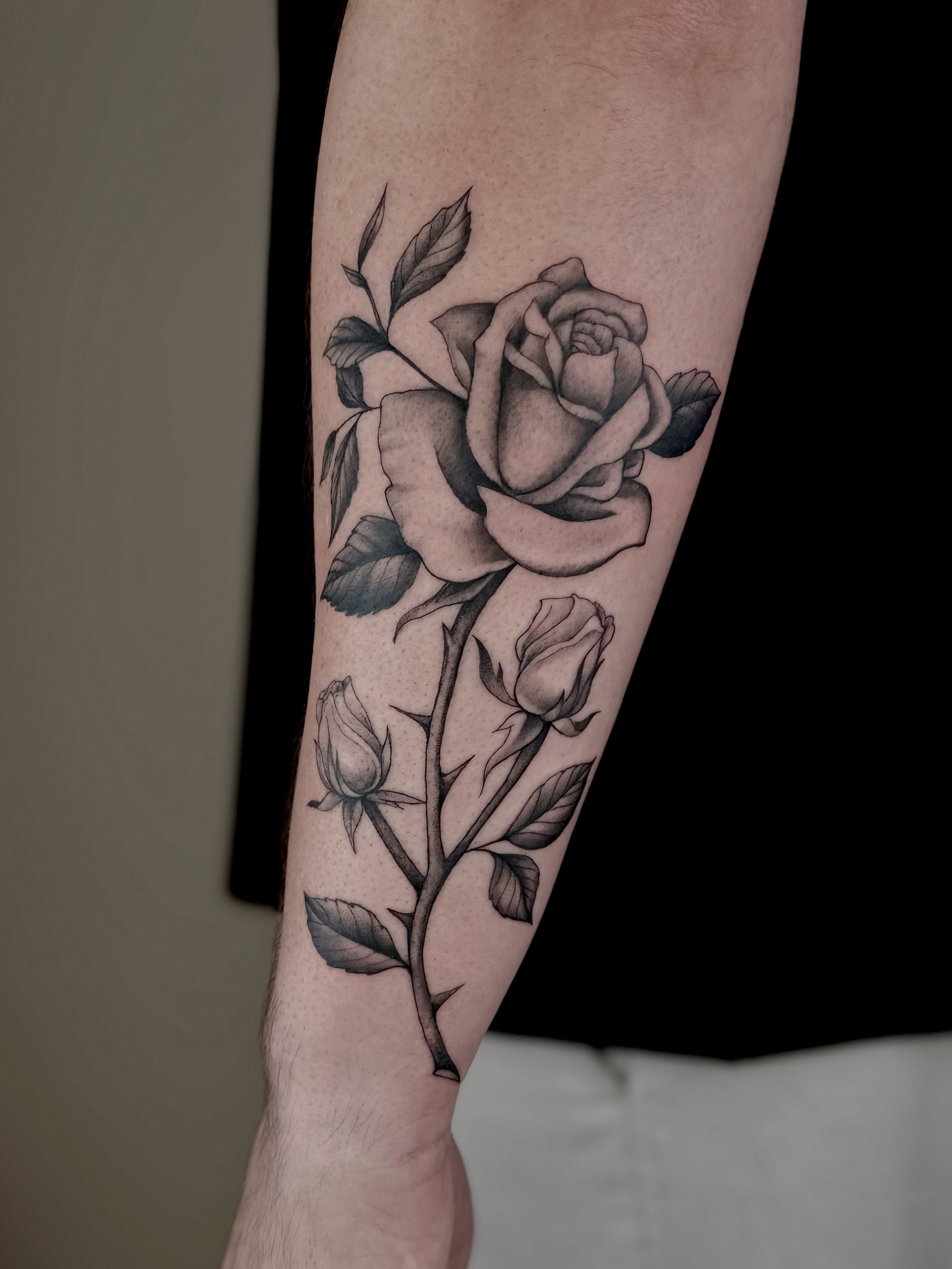 Rose realism tattoo on the forearm by ๐๐๐๐ ๐๐๐๐๐๐ ๐๐๐๐๐