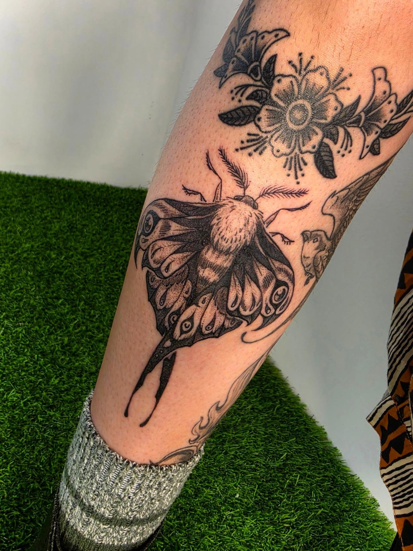 Tattoo by @lulus_tattoos_ — black_and_grey