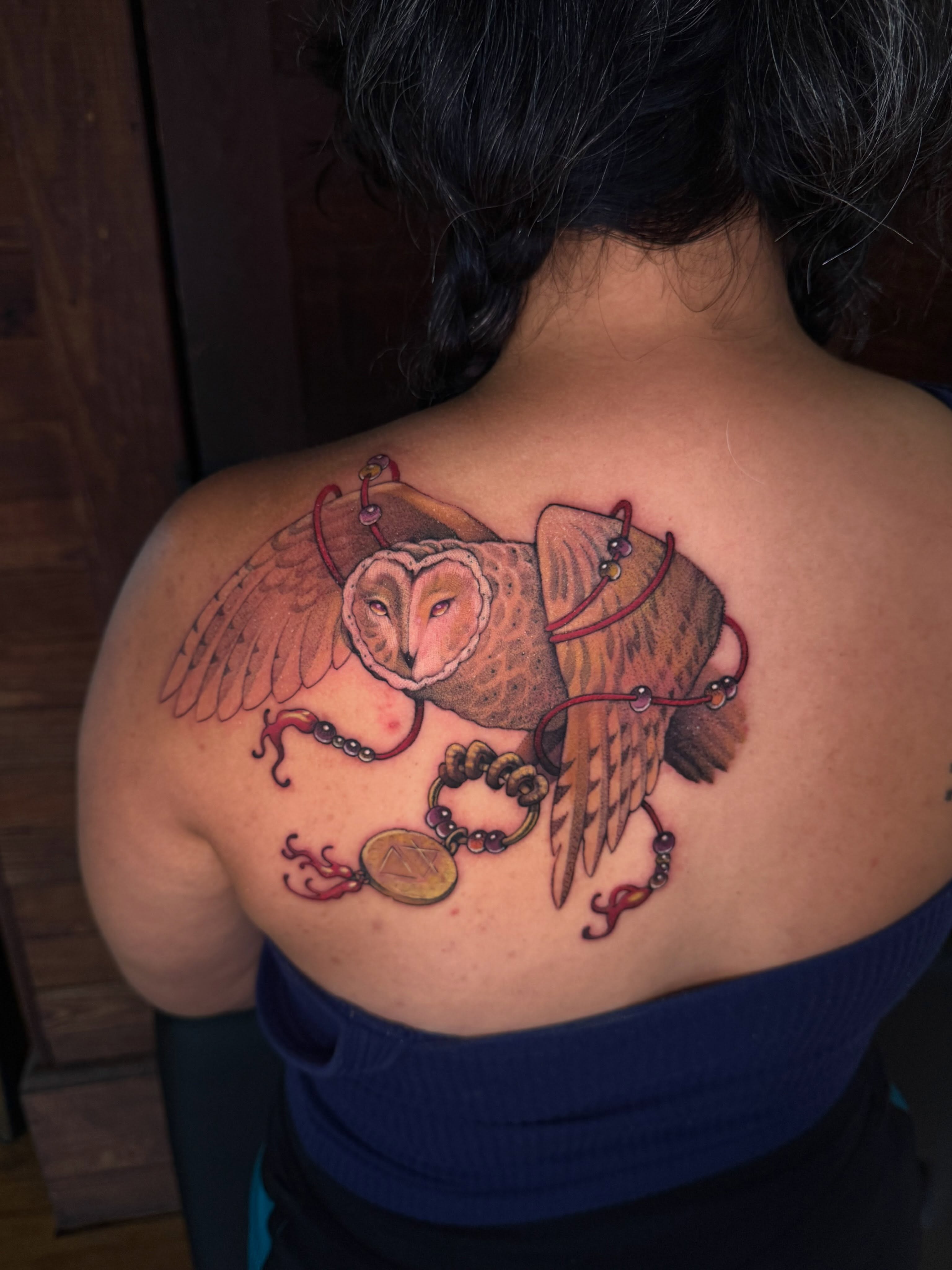 Tattoo by @goodgriefmarina — realism, dotwork