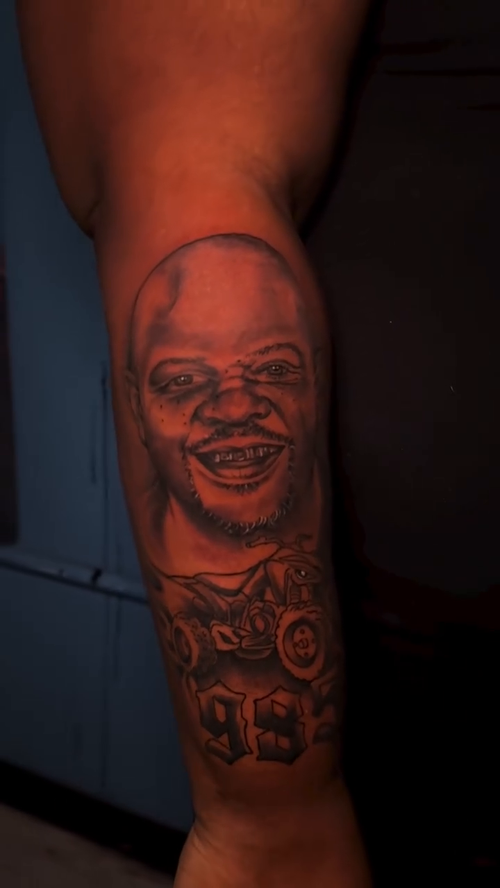 Portrait of a man realism tattoo by Dope