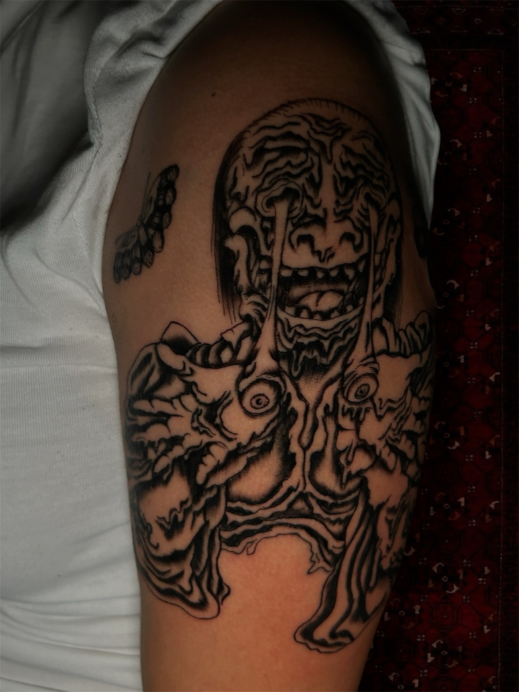 Tattoo by @doomwizardtattoo โ black_and_grey, dark_realism