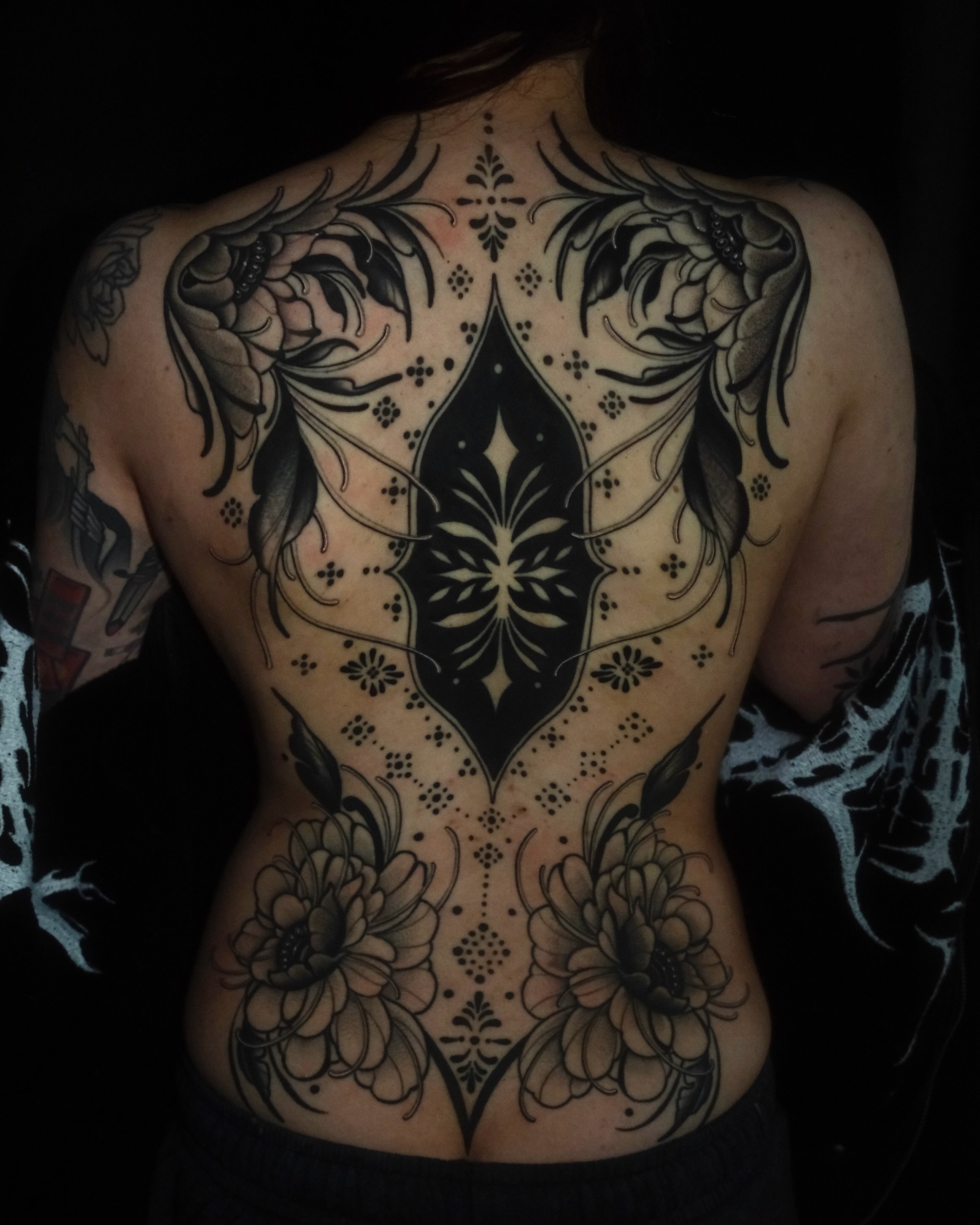 Tattoo by @molliecooltattoos — black_and_grey, ornamental