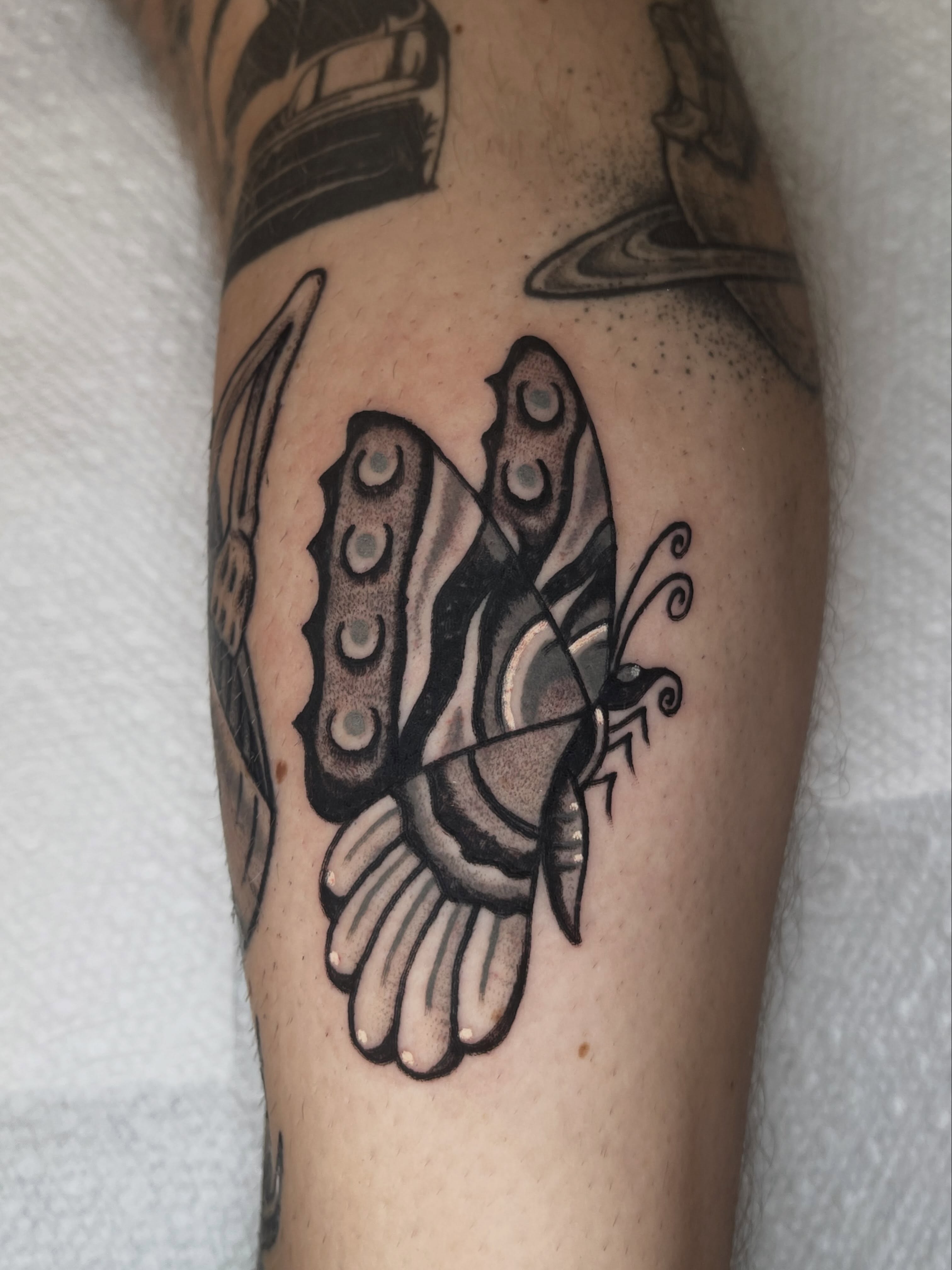 Tattoo by @kylemcmeanstattoos — black_and_grey