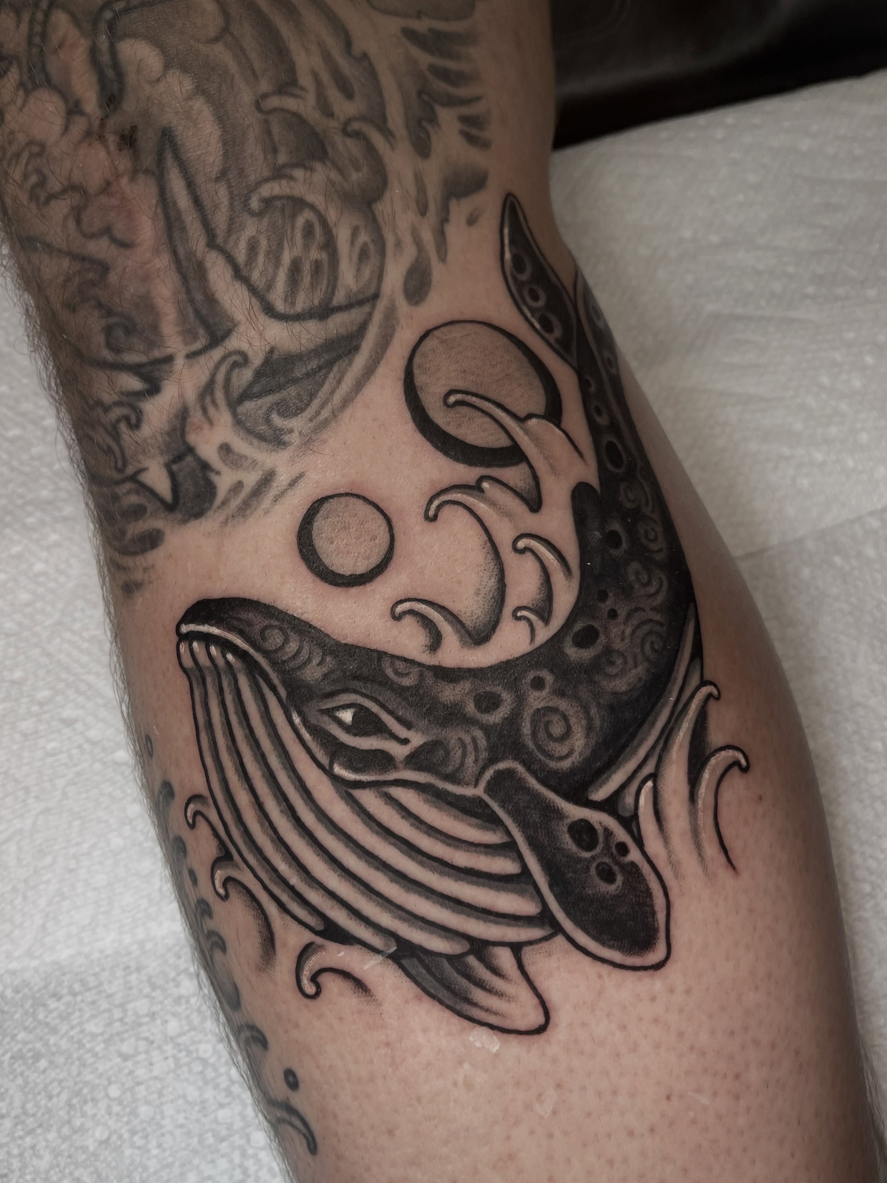 Tattoo by @kylemcmeanstattoos — black_and_grey, tribal
